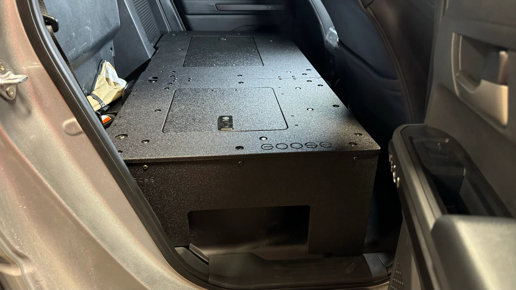 2024+ Toyota Tacoma Double Cab Seat Delete System - Heavy Duty Storage Platform | Perfect for Off-Roading, Camping & Work Truck Organization