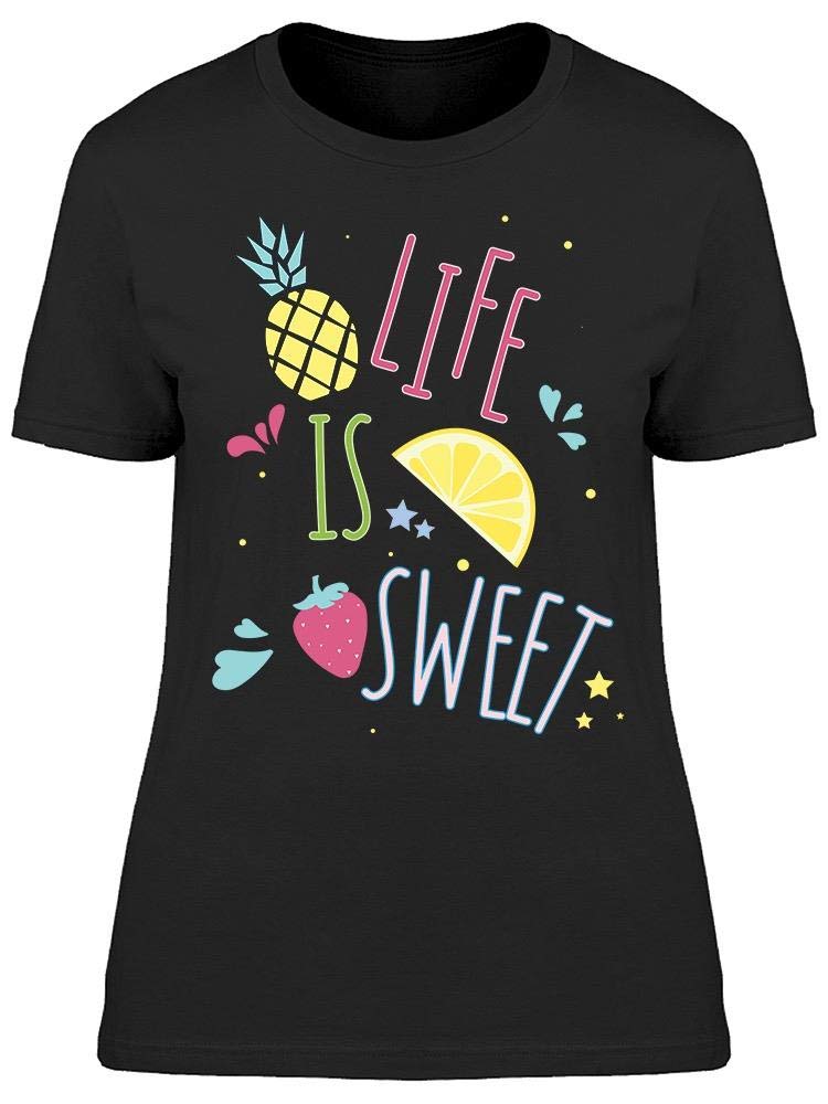 Smartprints Sweet Life T-Shirt for Women - Soft Cotton Casual Tee for Everyday Wear, Outings & Relaxing at Home