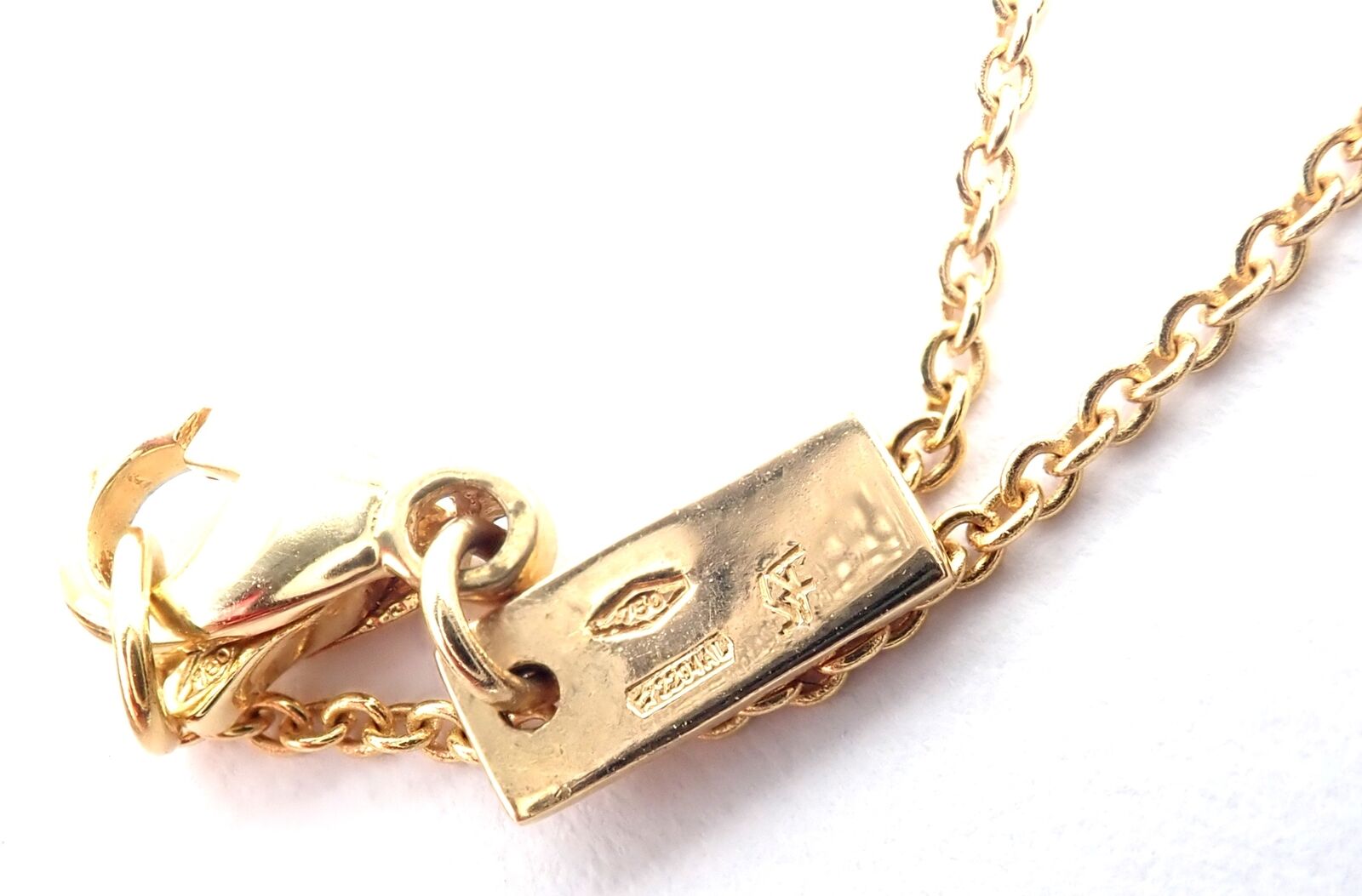 Authentic Salvatore Ferragamo 18K Yellow Gold Enamel Shoe Charm Pendant Necklace | Luxury Italian Jewelry for Women | Perfect Gift for Birthday, Anniversary & Special Occasions