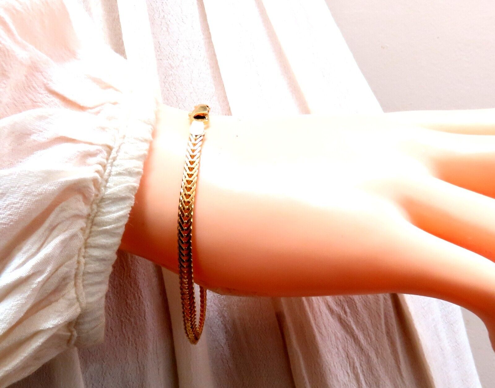 Vintage 14K Gold Link Bracelet 7.5 Inch - Elegant Jewelry for Women, Perfect for Parties, Weddings & Special Occasions