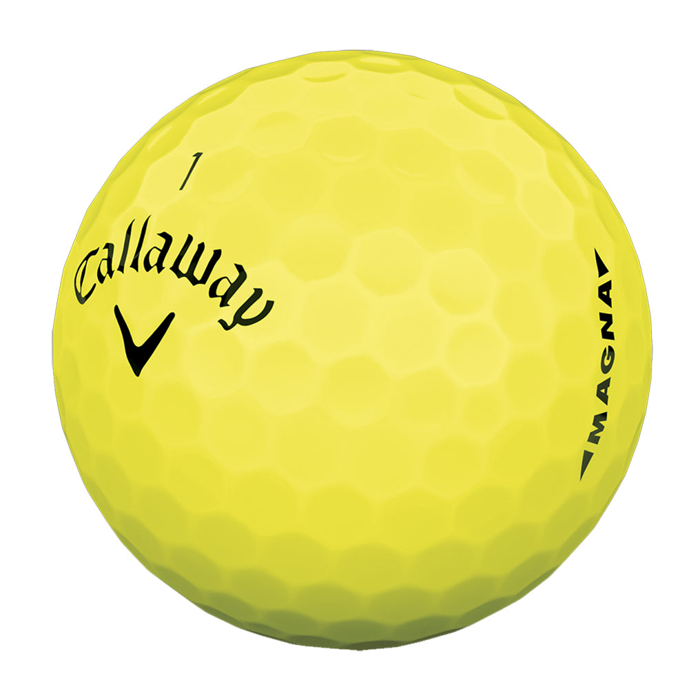Callaway Supersoft Magna Yellow Golf Balls - Long Distance & Soft Feel for Men & Women | Perfect for Beginners, High Handicappers & Slow Swing Speeds | Ideal for Practice, Tournaments & Casual Play