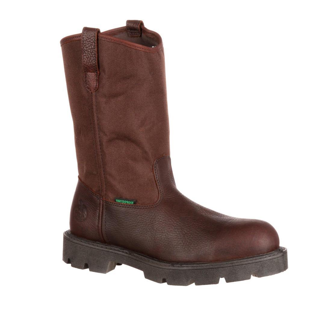 Homeland Steel Toe Waterproof Work Boots - Men's Safety Wellington Boots for Construction, Farming & Outdoor Work - Slip Resistant & Comfortable
