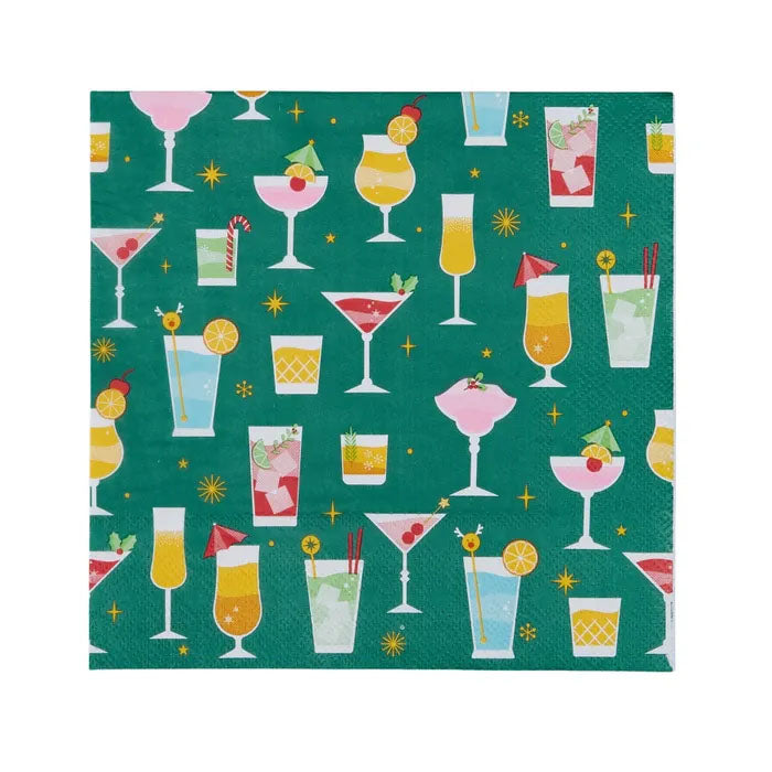 Festive Christmas Holiday Napkins for Lunch & Cocktail Parties - Elegant Dining & Entertaining Decorations