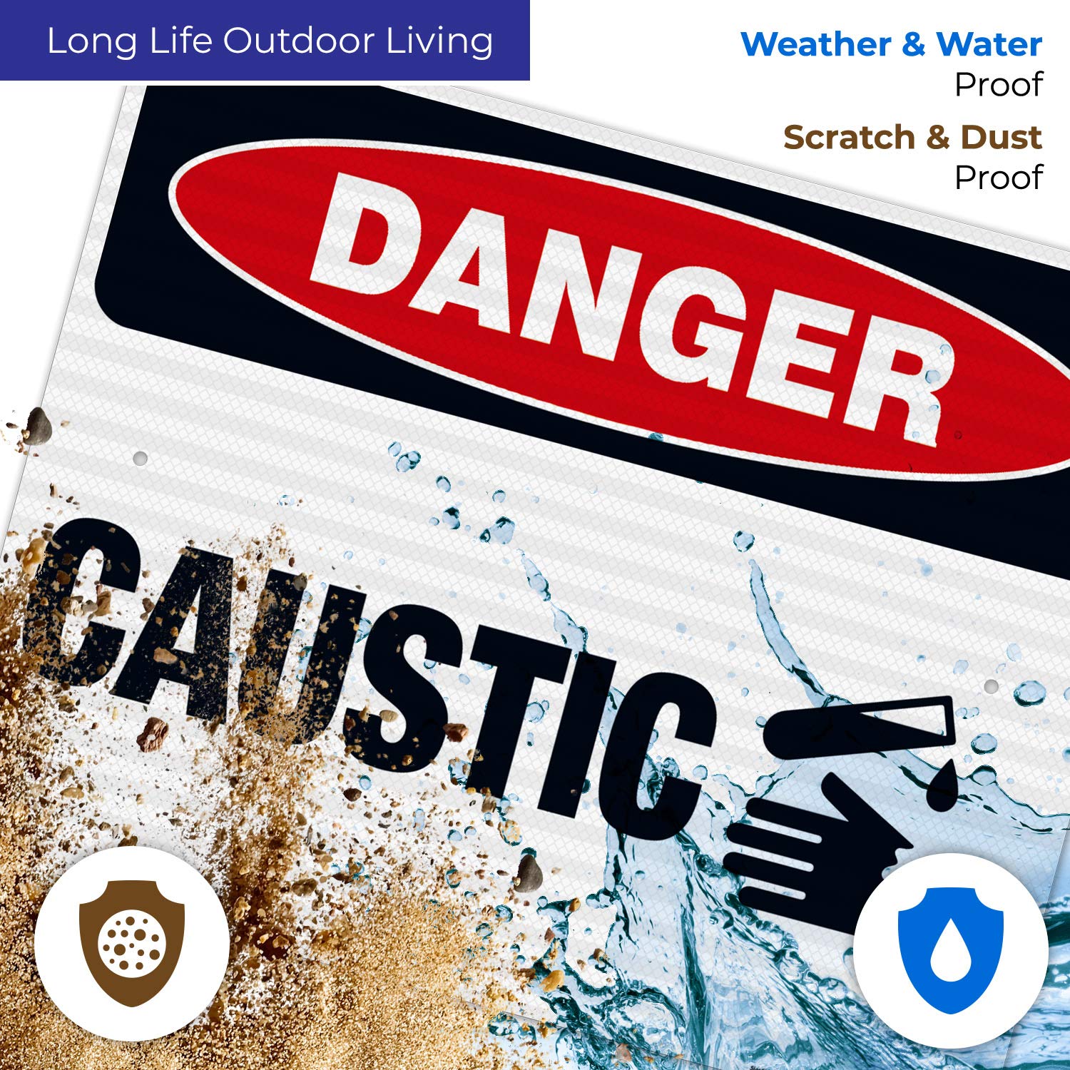 Danger Sign - OSHA Compliant, 24x30 Inches, 3M EGP Reflective .080 Aluminum, Fade Resistant for Indoor & Outdoor Use - Made in USA | Perfect for Construction Sites, Warehouses & Hazardous Areas