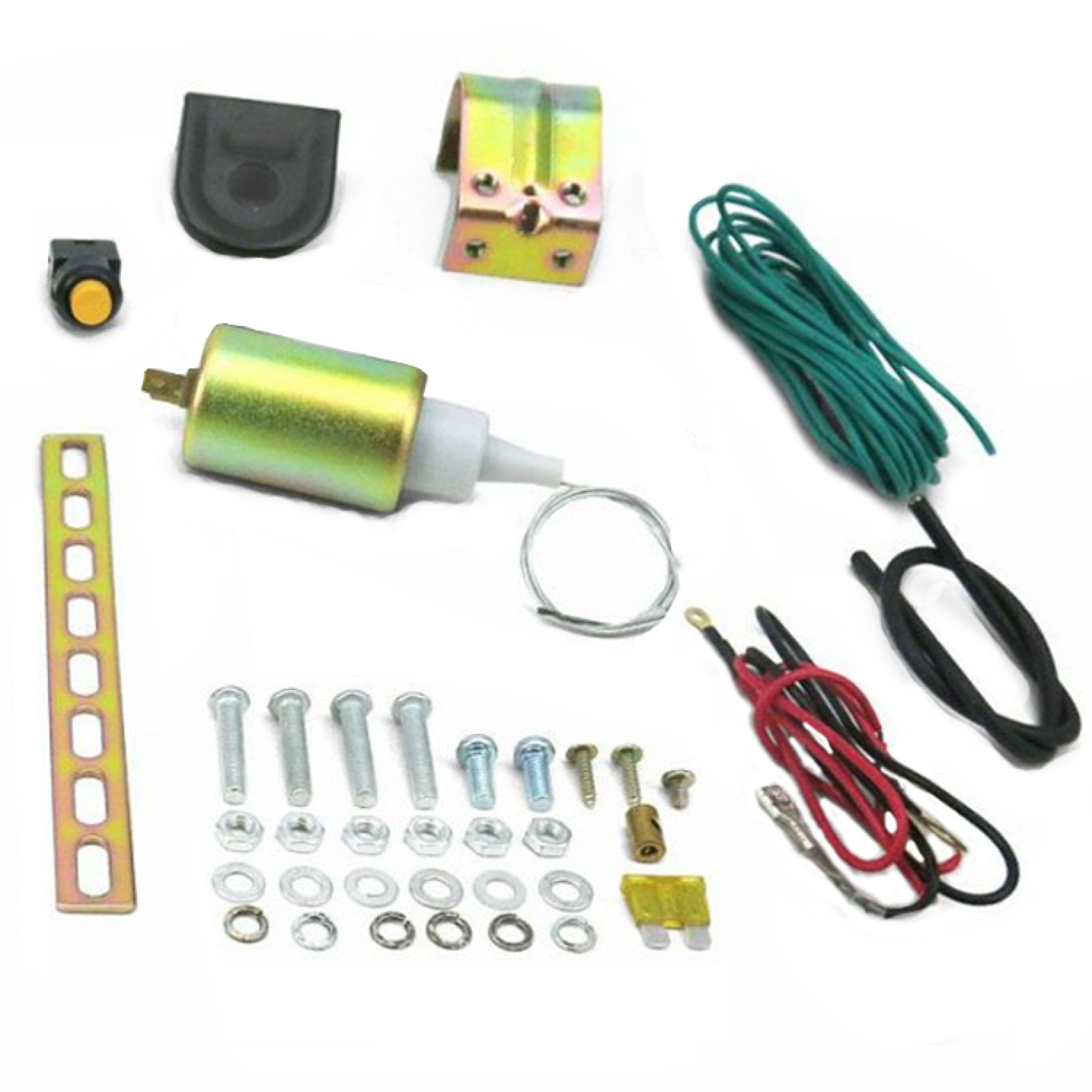 15lb Shaved Door Handle Solenoid 12V Motor - Single Car Latch with Push Button for Smooth & Secure Entry - Perfect for Custom Car Builds, Hot Rods, and Automotive Upgrades