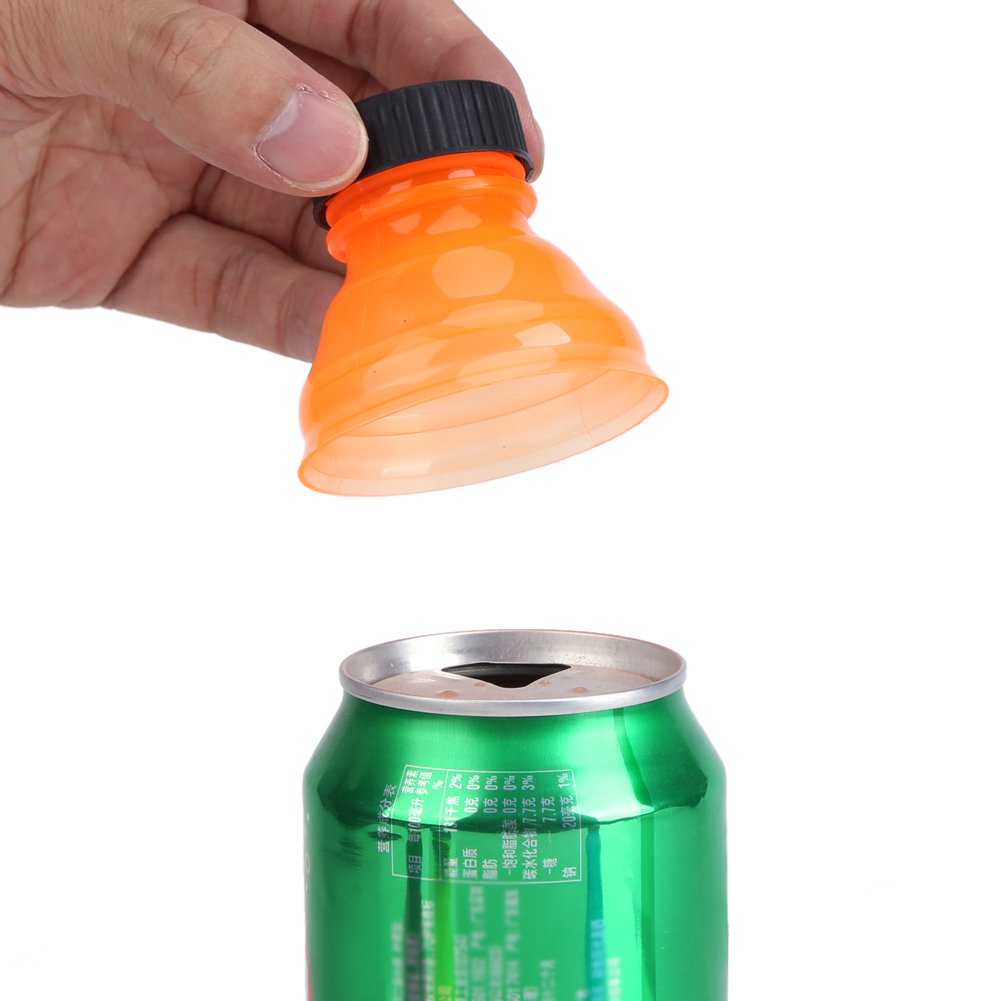 6-Pack Reusable Plastic Snap-On Bottle Caps - Dust Resistant Soda Drink Lids for Beer, Coke & Fizzy Beverages | Perfect for Outdoor Picnics, Parties & Daily Use