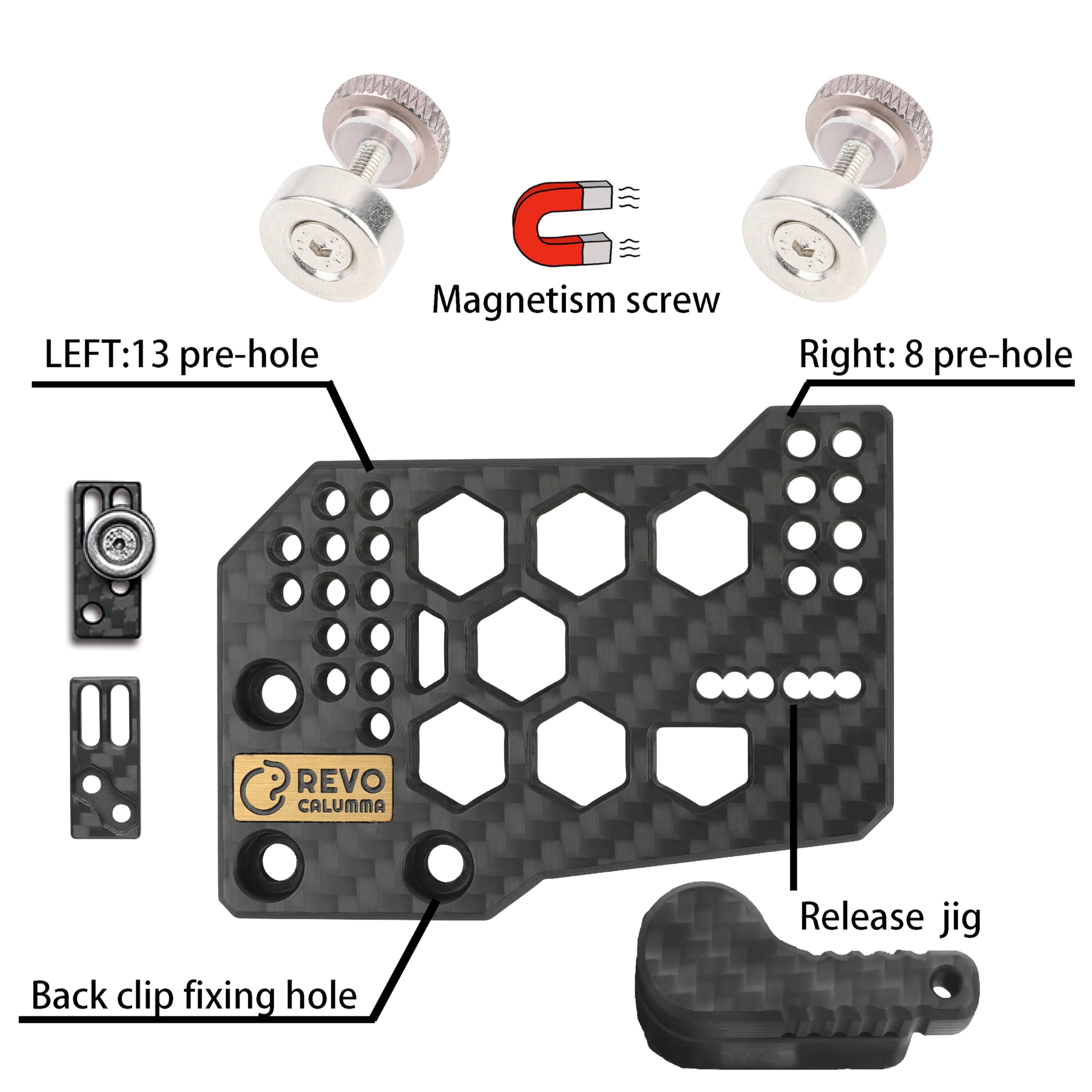 AMEYXGS Carbon Fiber Bow Release Hanging System - Quick Holder Release Jigs for Archery Accessories | Perfect for Target Practice, Hunting & Bow Maintenance