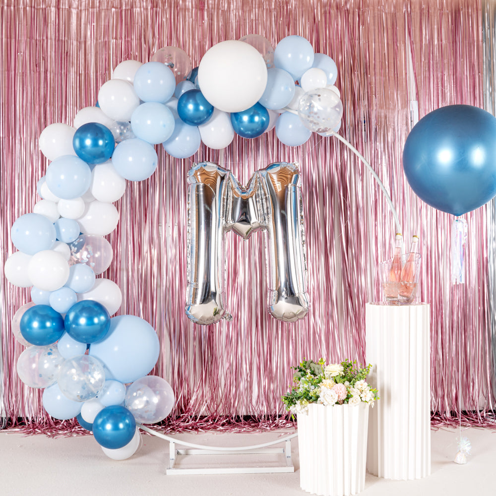 Balloonify Silver Mylar Letter M Balloon - 40 Inch Large Foil Alphabet Balloon for Birthday Party Decorations, Wedding, Baby Shower & Anniversary Celebrations
