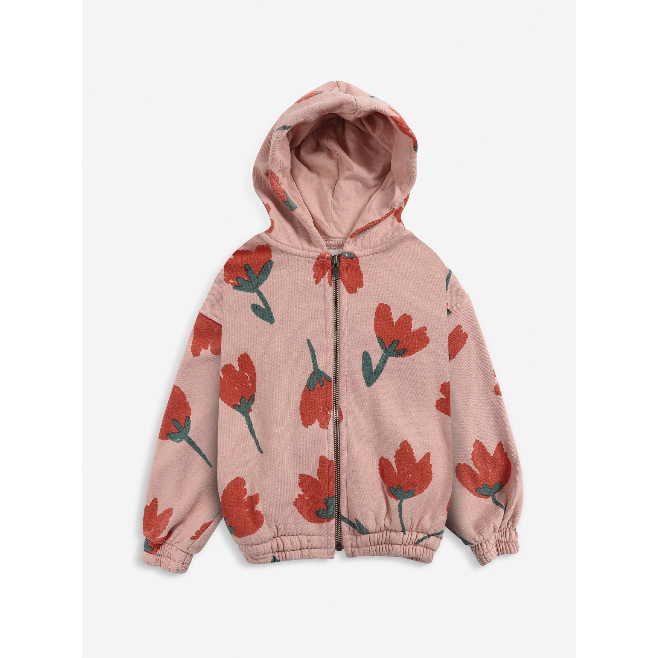 Bobo Choses Big Flowers All Over Zipped Hoodie for Kids - Stylish & Comfortable Fleece Jacket for Boys & Girls - Perfect for Outdoor Play, School & Casual Wear