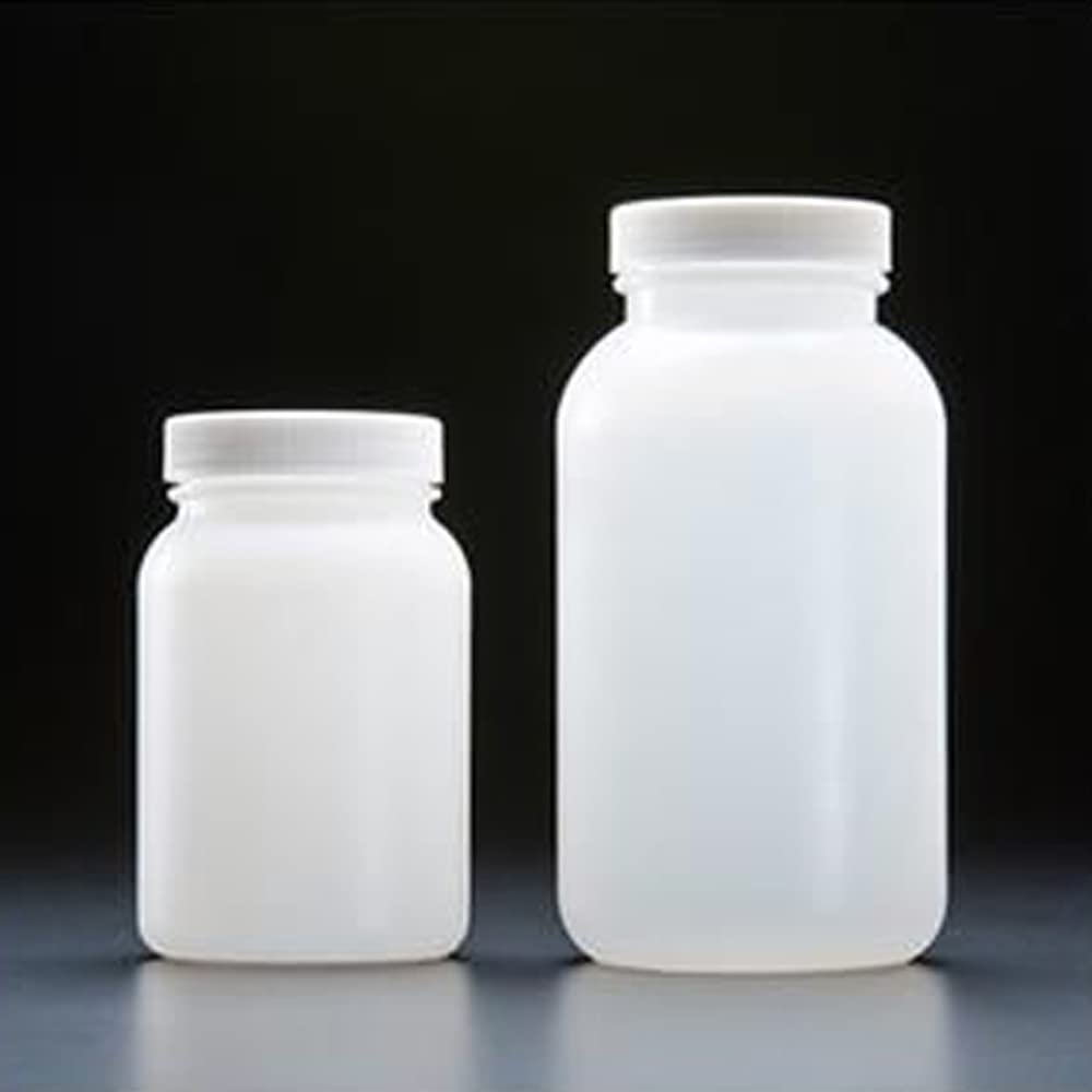 JG Finneran D0433B-8 HDPE Natural Wide Mouth Laboratory Bottle with 45mm Closure - 250mL Capacity (Pack of 180) - Ideal for Chemical Storage, Sample Collection & Scientific Research