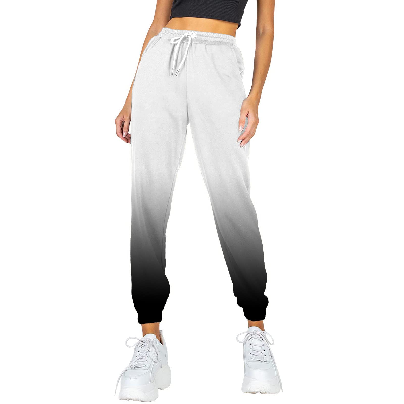 NREALY Women's Comfy Lounge Joggers with Pockets - High Waisted Cotton Sweatpants for Workout, Yoga & Home Wear | Soft Athletic Pants for Running, Travel & Casual Outfits