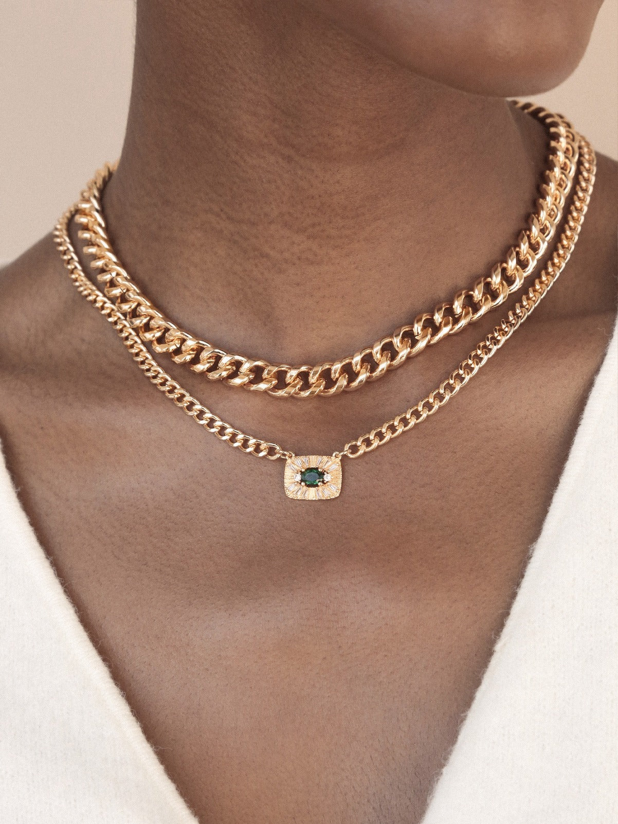 Emerald Green Crystal Pendant Necklace Set for Women - Elegant Jewelry Gift for Birthday, Anniversary & Special Occasions - Perfect for Evening Parties, Weddings & Date Nights