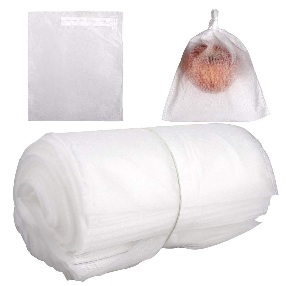 50 Pcs Reusable Fruit Protection Bags 7x8 Inch - Garden Netting Covers for Trees, Plants, Flowers - Durable Mesh Bags for Apple, Pear, Peach Protection (Perfect for Organic Gardening & Pest Control)