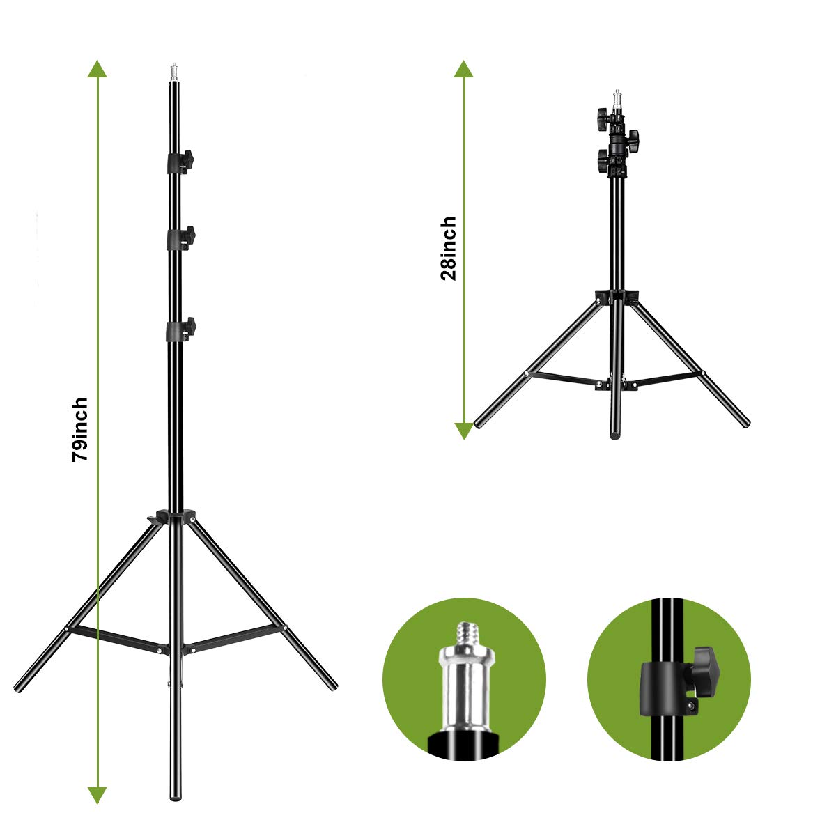 GVM 80W LED Video Light Kit with Tripod Stand & Soft Umbrella - 5600K Daylight, CRI97+ High Color Accuracy - Continuous Lighting for YouTube, Photography, Wedding, Live Streaming, Studio & Outdoor Shooting (P80S-2)