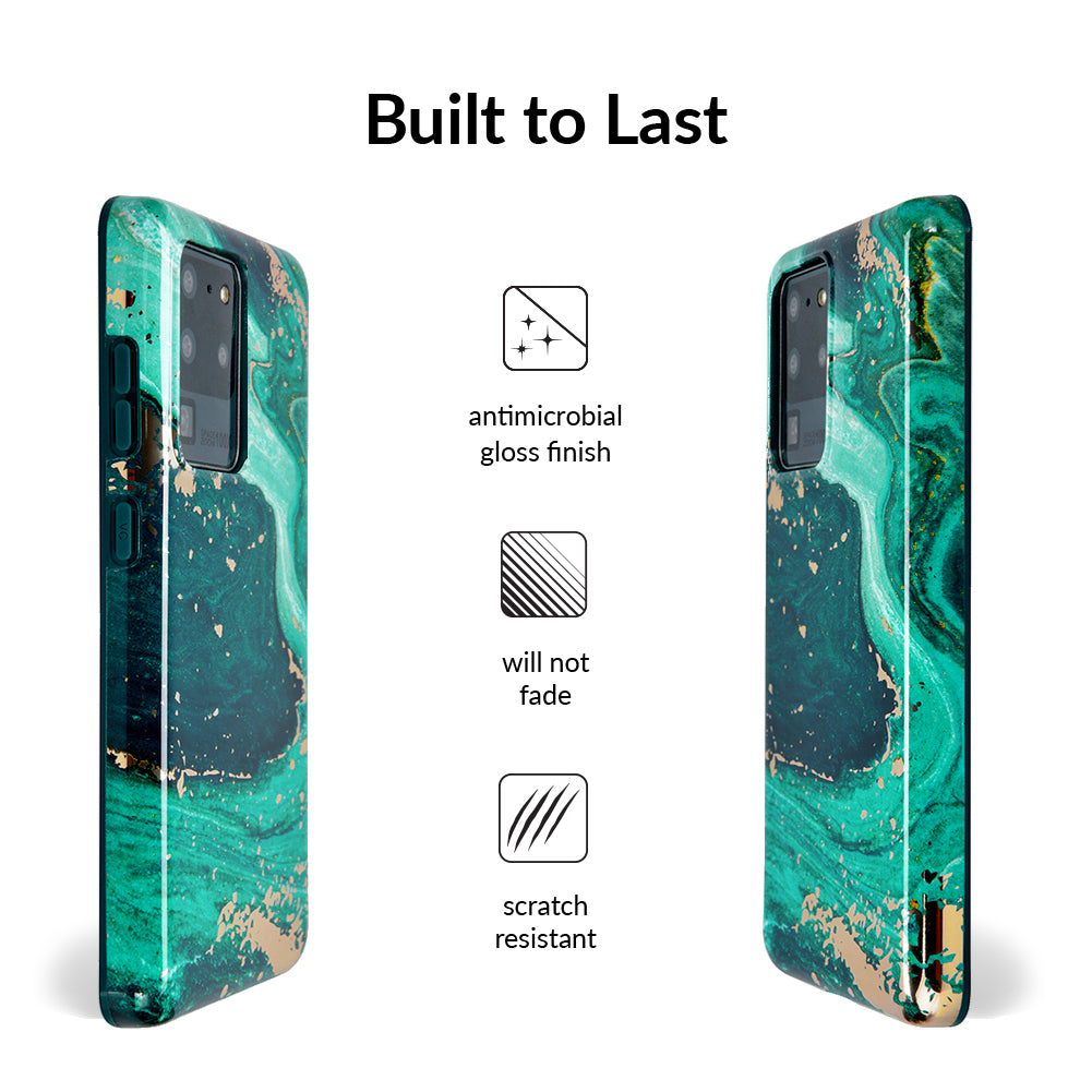 Premium Emerald Marble Samsung Phone Case - Durable Protective Cover for Samsung Galaxy [Model] - Stylish & Slim Design for Everyday Use, Work & Travel