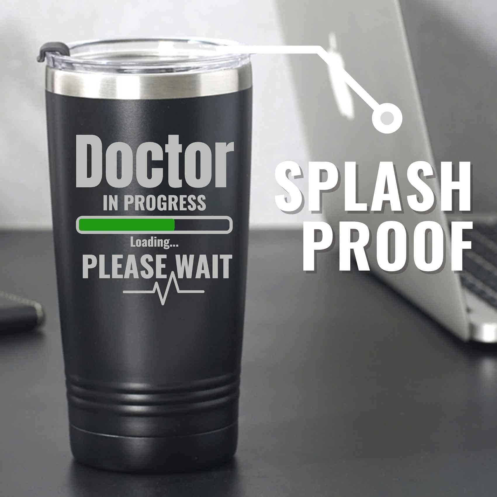 20oz Engraved Stainless Steel Insulated Travel Mug - Perfect Doctor Gift for Med School Graduation, Birthday & Christmas - Keeps Drinks Hot/Cold for Hours - Ideal for Hospital Shifts, Clinics & Study Sessions