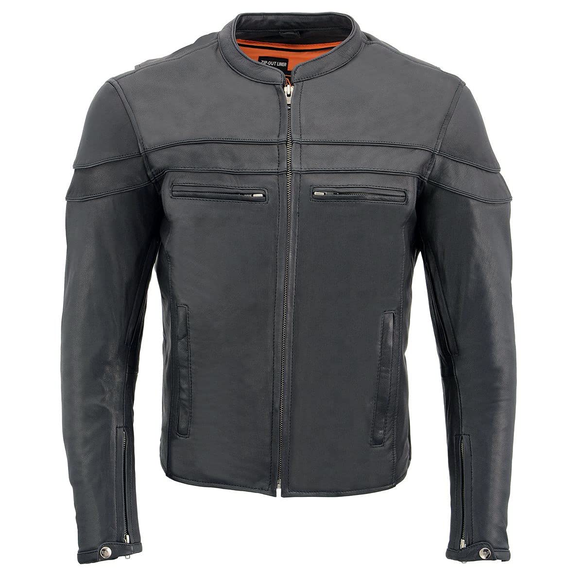 Milwaukee Leather MLM1526 Men's Premium Black Cool-Tec Leather Motorcycle Jacket - Breathable & Stylish Riding Gear for Summer & Urban Commuting