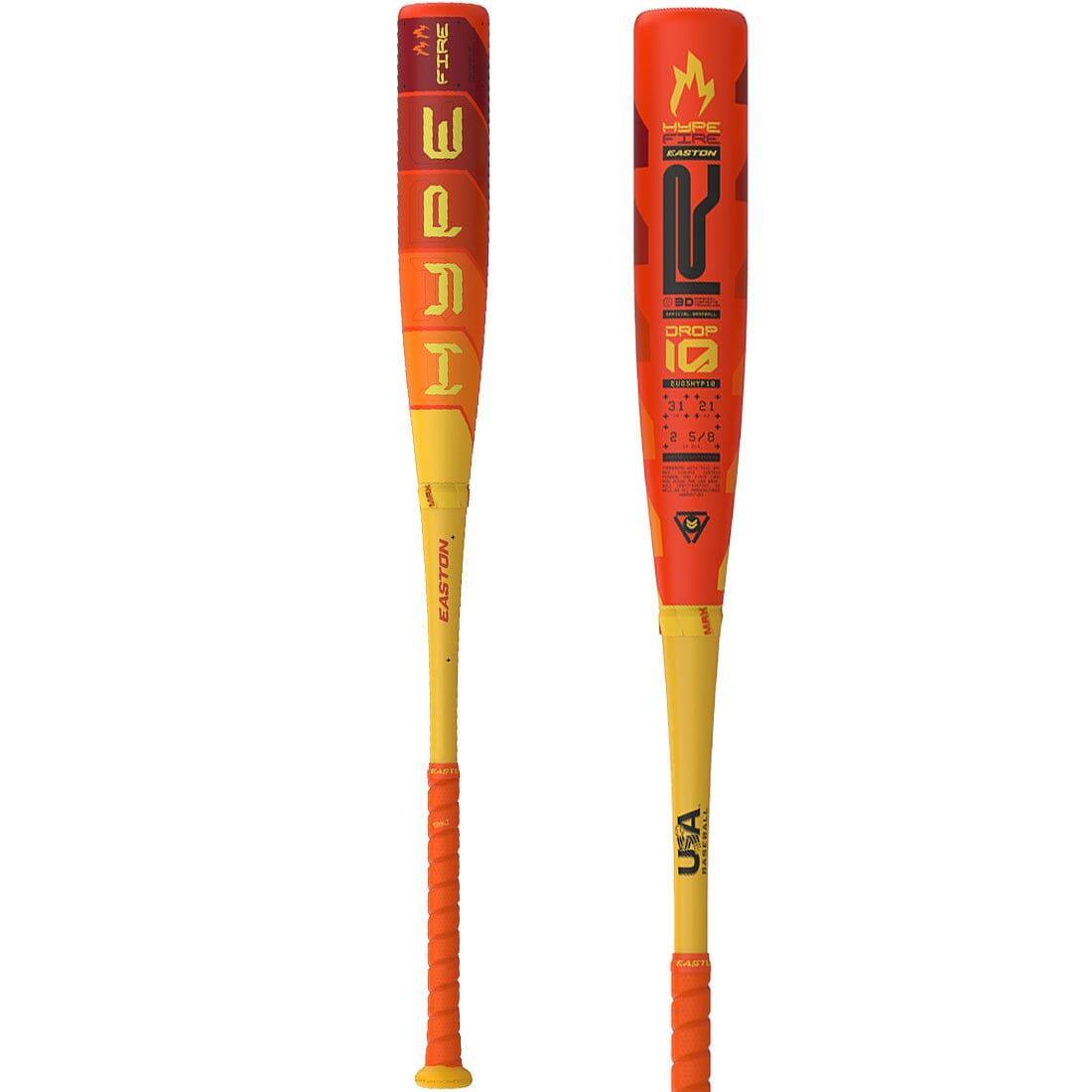 Easton Hype Fire 2 5/8 USA Baseball Bat - Youth Sizes 5, 8, 10, 11 - Lightweight Aluminum Alloy for Little League & Training - Perfect for Kids Baseball Practice & Games