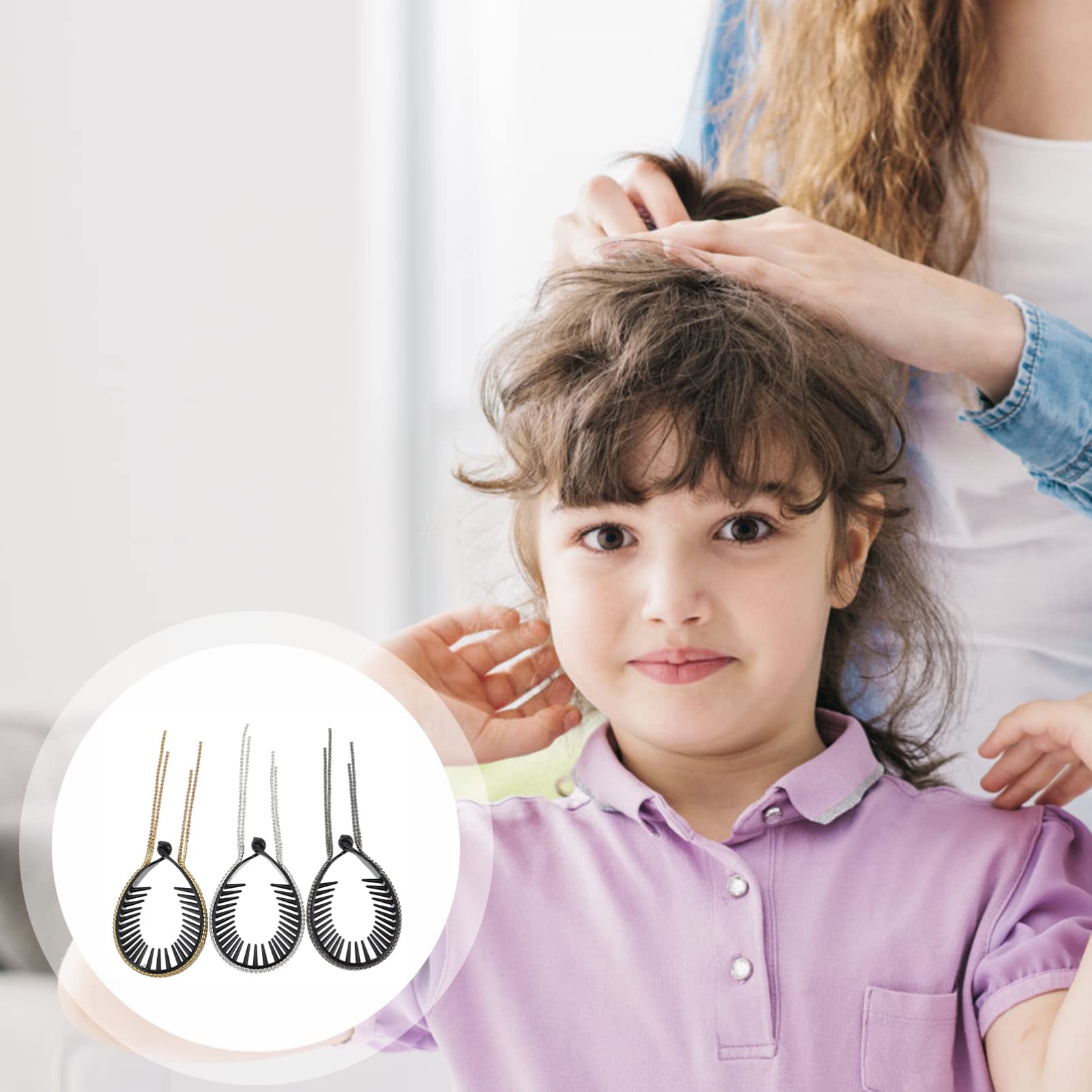 OSALADI 3-Piece Rhinestone Hair Clips Set - Large Hair Claw Clips for Women, Hair Bun & Ponytail Accessories, Non-Slip Hairpins for Braids, Updos & Styling - Perfect for Parties, Weddings & Everyday Use