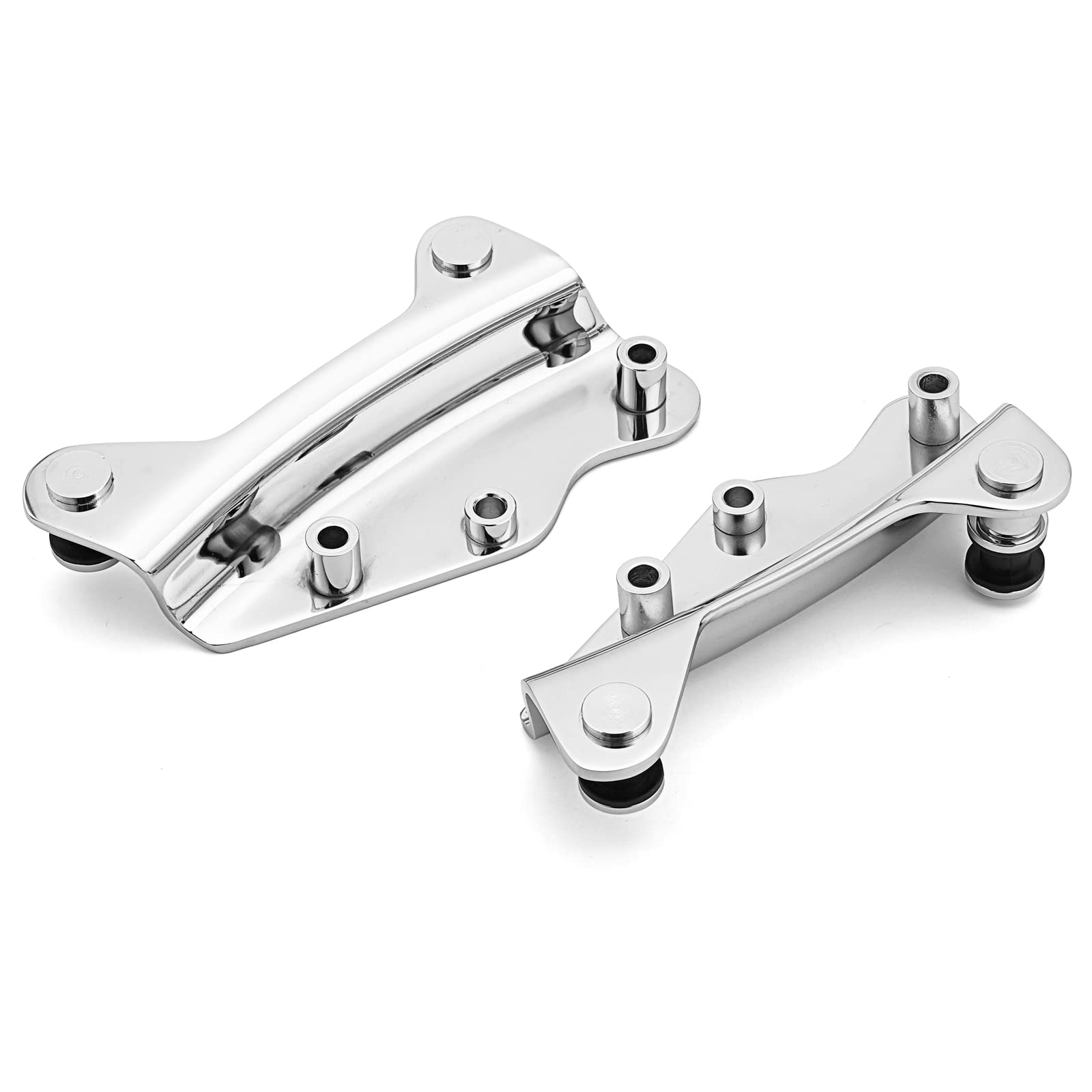 Wsays 4 Point Docking Hardware Kit for Sissy Bar Luggage Rack - Chrome Mounting Bracket Compatible with Harley Touring Electra Street Road Glide Road King 2009-2013 - Perfect for Motorcycle Travel & Storage Accessories