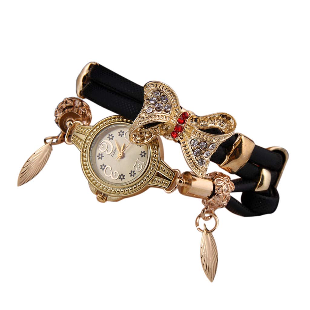 Elegant Butterfly Rhinestone Women's Watch - Retro Quartz Bracelet for Party Gifts