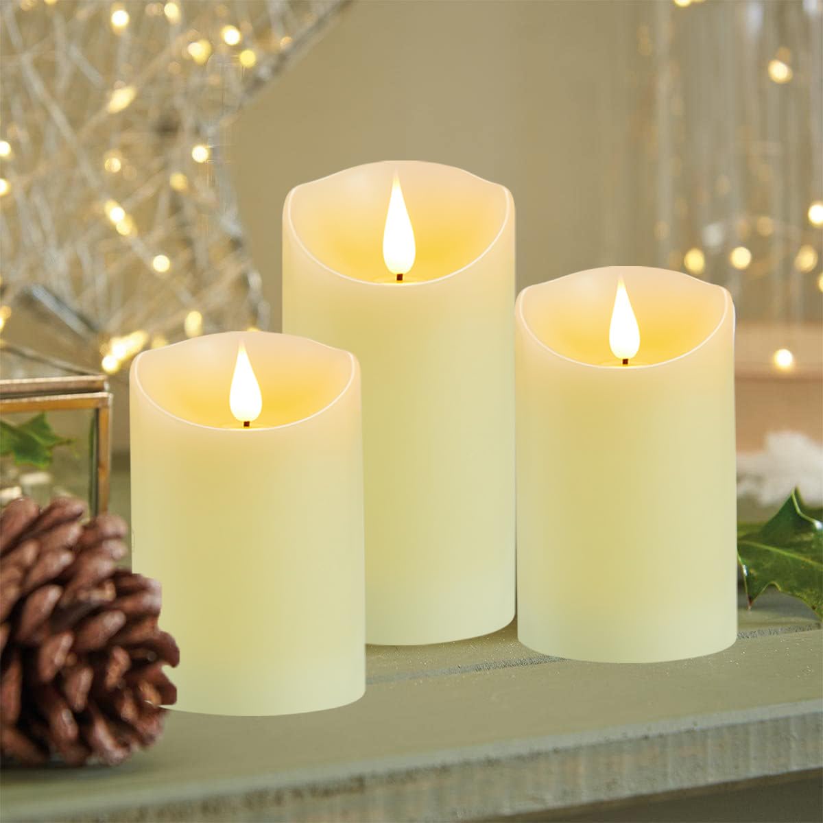 Rechargeable LED Candles with Remote - Flameless Pillar Candles for Home Decor, Weddings & Holidays