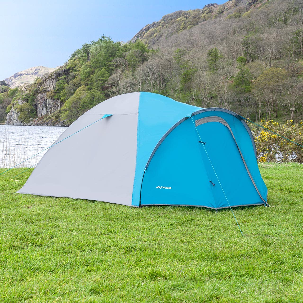 FORAGER Waterproof Camping Tents - 2/3/4/6/8 Person Lightweight Backpacking Tent with Rainfly - Best for Hiking, Family Camping & Outdoor Festivals - Durable Camping Gear & Equipment