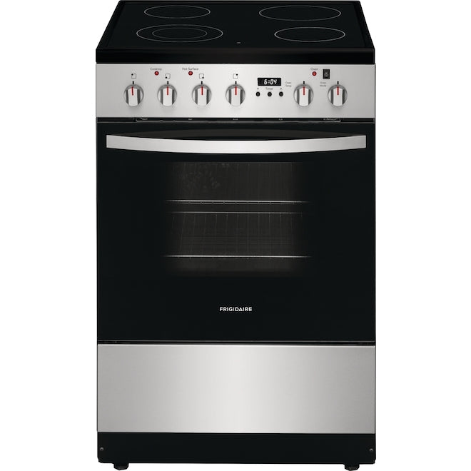 Frigidaire 24 Inch Freestanding Electric Range - FCFE242CAS Stainless Steel Oven with Convection Bake - Perfect for Home Kitchens & Small Spaces