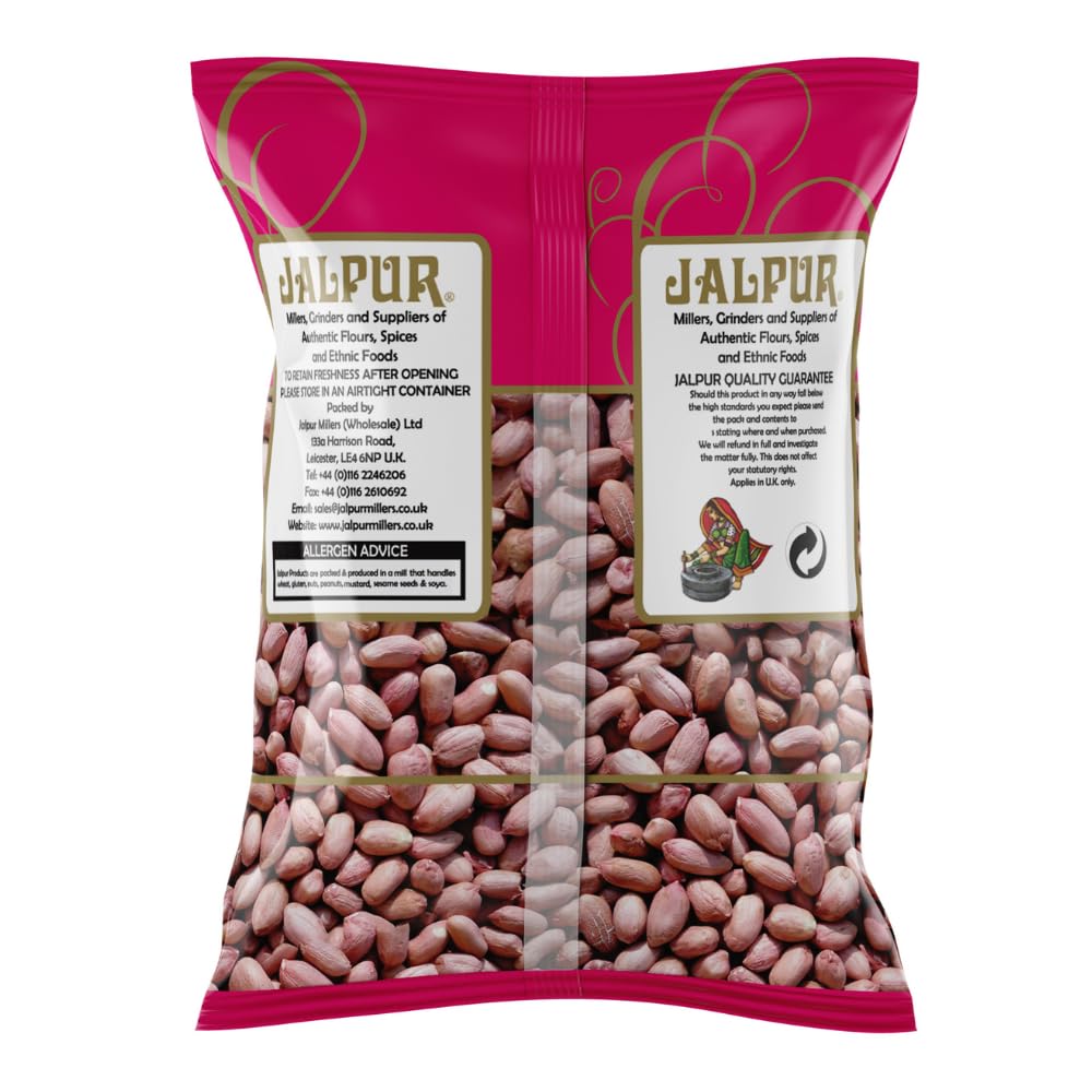 Premium Roasted Pink Peanuts 500g (1.1 lb) - All Natural, Unsalted, Gluten-Free Snack for Parties, Hiking & Healthy Eating