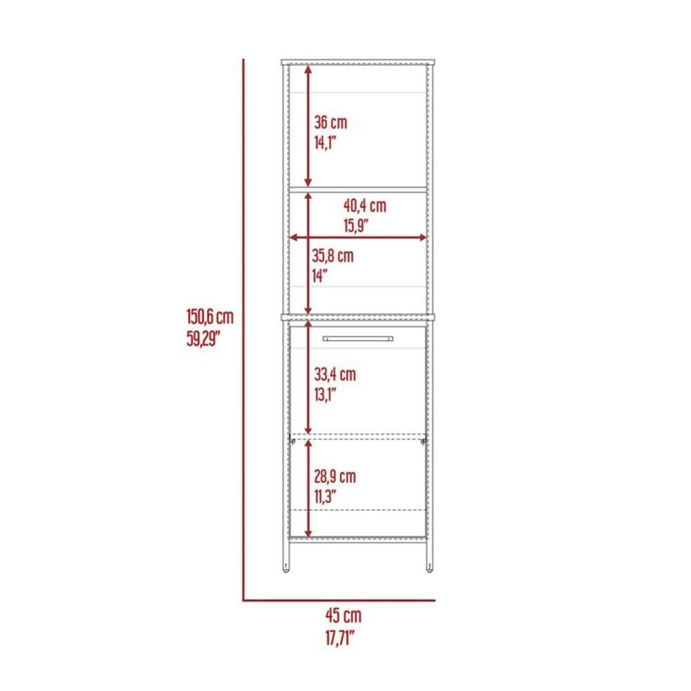 Modern White Wood Pantry Cabinet for Kitchen Storage - Organize Spices, Dry Food & Kitchen Essentials | Perfect for Small Spaces & Open Shelving