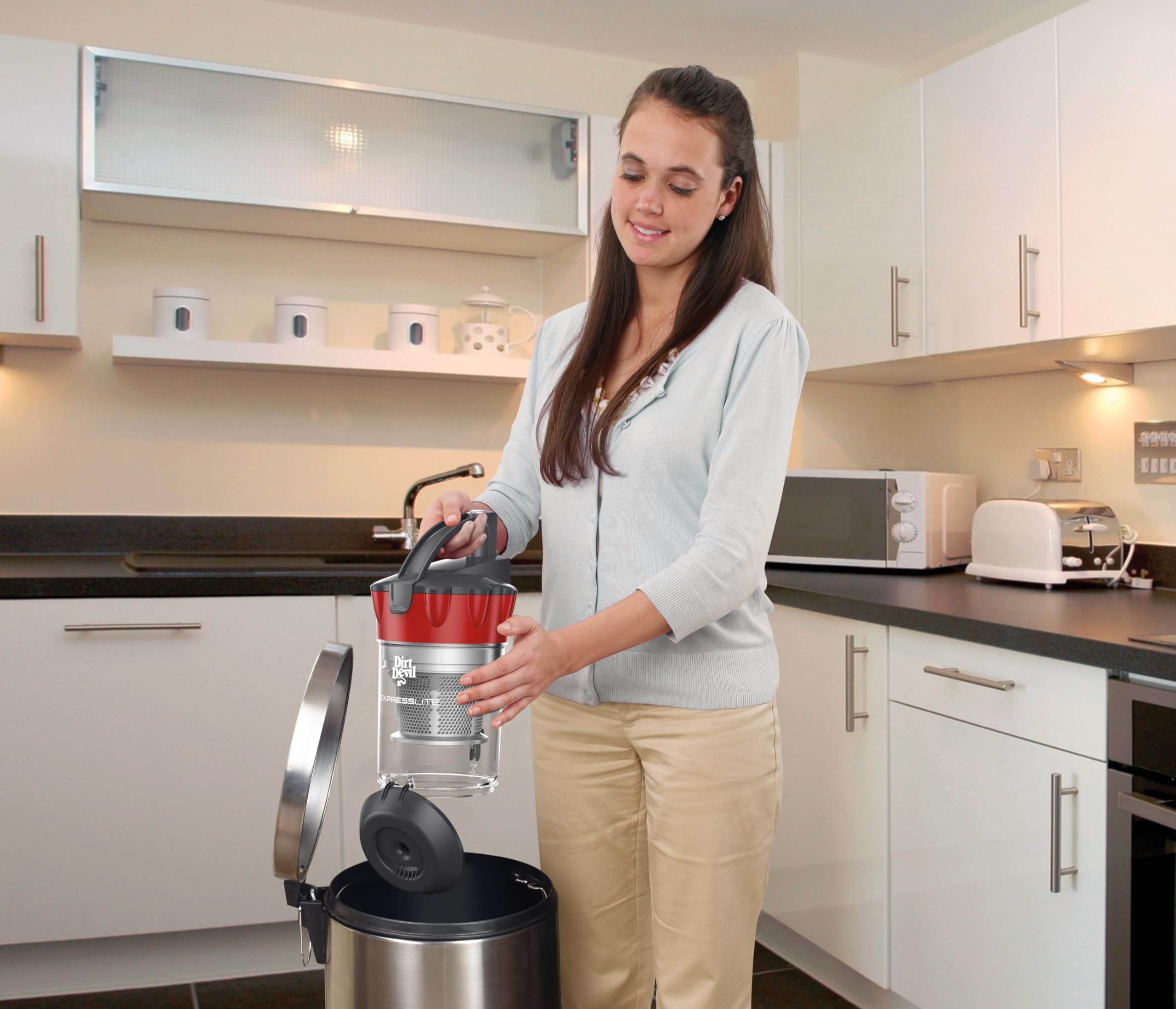 Dirt Devil ExpressLite Canister Vacuum Cleaner - Lightweight & Powerful for Hard Floors & Carpets - Perfect for Home, Apartment & Pet Hair Cleaning