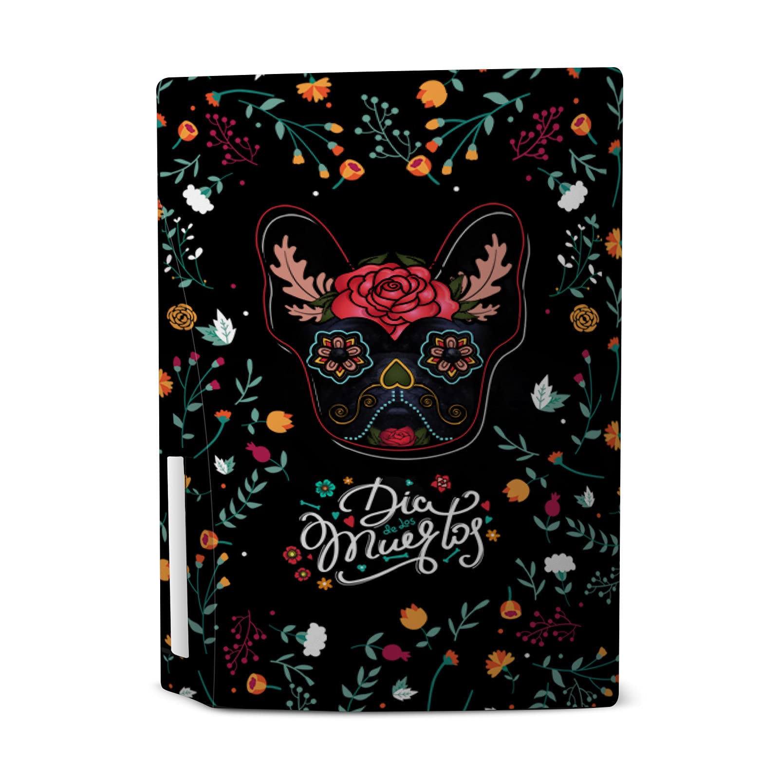 Officially Licensed Klaudia Senator Day of The Dead French Bulldog PS5 Skin - Matte Vinyl Faceplate Sticker Cover Compatible with Sony PlayStation 5 Disc Edition - Perfect for Gaming Setups, Themed Decor & Collector's Items