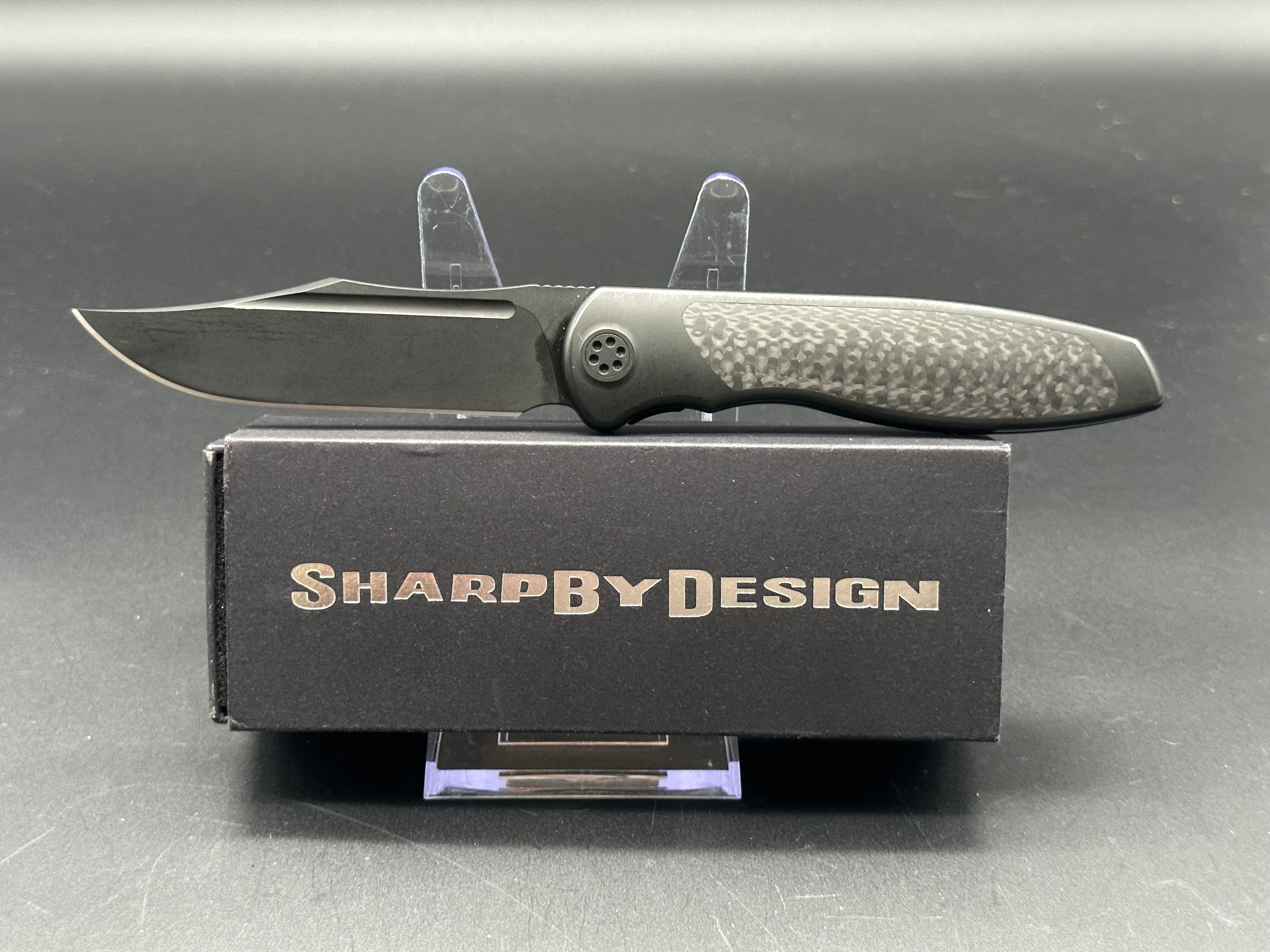 Sharp by Design Mini Tempest Bowie Knife - Premium EDC Folding Pocket Knife for Camping, Hiking & Outdoor Adventures