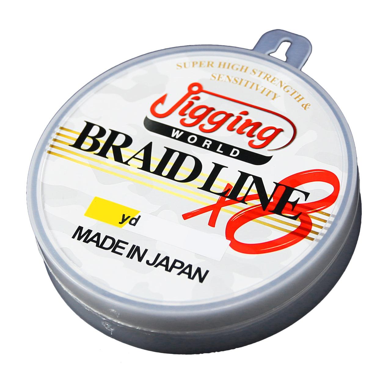 Jigging World X8 High-Visibility Multicolor Braided Fishing Line - Durable & Strong for Saltwater & Freshwater Fishing - Perfect for Jigging, Casting & Trolling