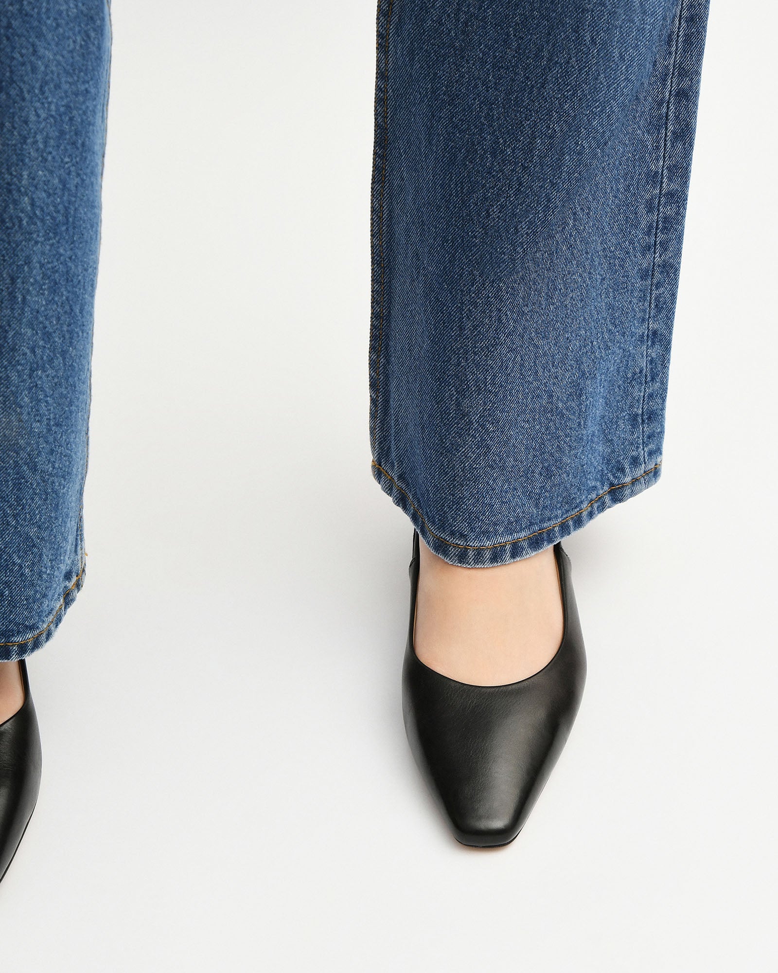 Larissa Black Leather Flats - Comfortable Women's Dress Shoes for Office, Wedding & Formal Occasions