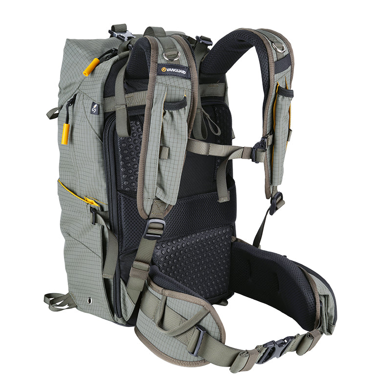 VEO Active 46 Khaki Green Camera Backpack with USB Charging Port - Waterproof DSLR Bag for Travel & Outdoor Photography - Perfect for Hiking, Camping & Professional Photographers