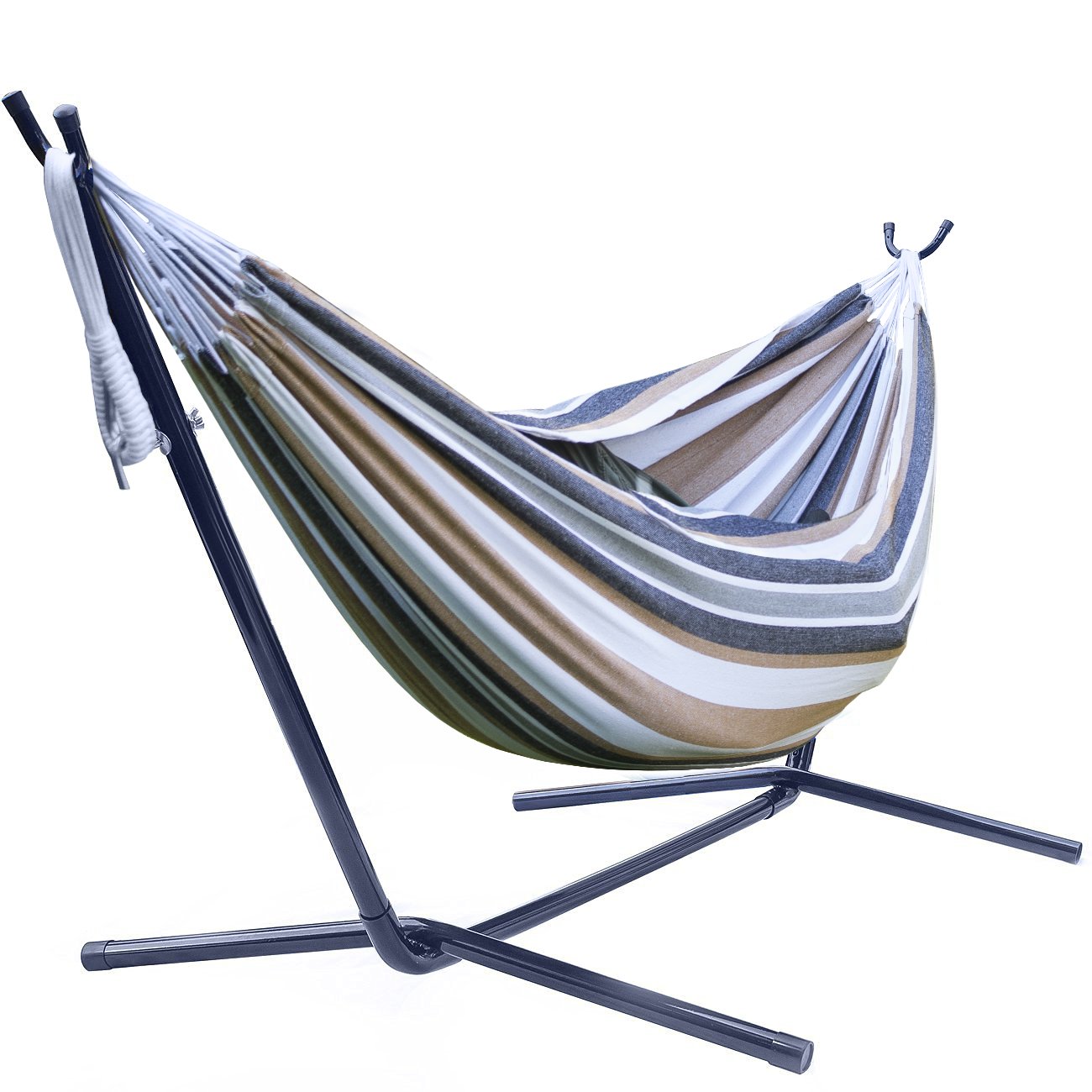 Sorbus 2-Person Premium Cotton Blend Hammock with Steel Stand - 60
