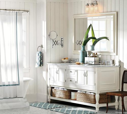 Pottery Barn Pearson Triple Sconce Bathroom Light Fixture - Chrome Finish, Dimmable LED Vanity Lighting for Bathroom, Bedroom & Hallway