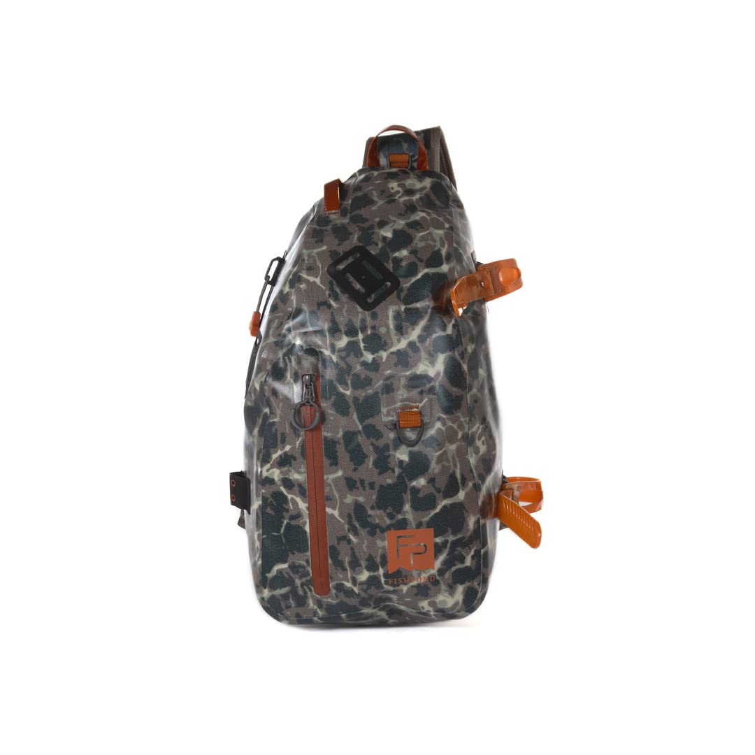 Waterproof Fly Fishing Sling Pack - Thunderhead Submersible by Fishpond in Eco Riverbed Camo | Perfect for Stream, River & Saltwater Fly Fishing Adventures