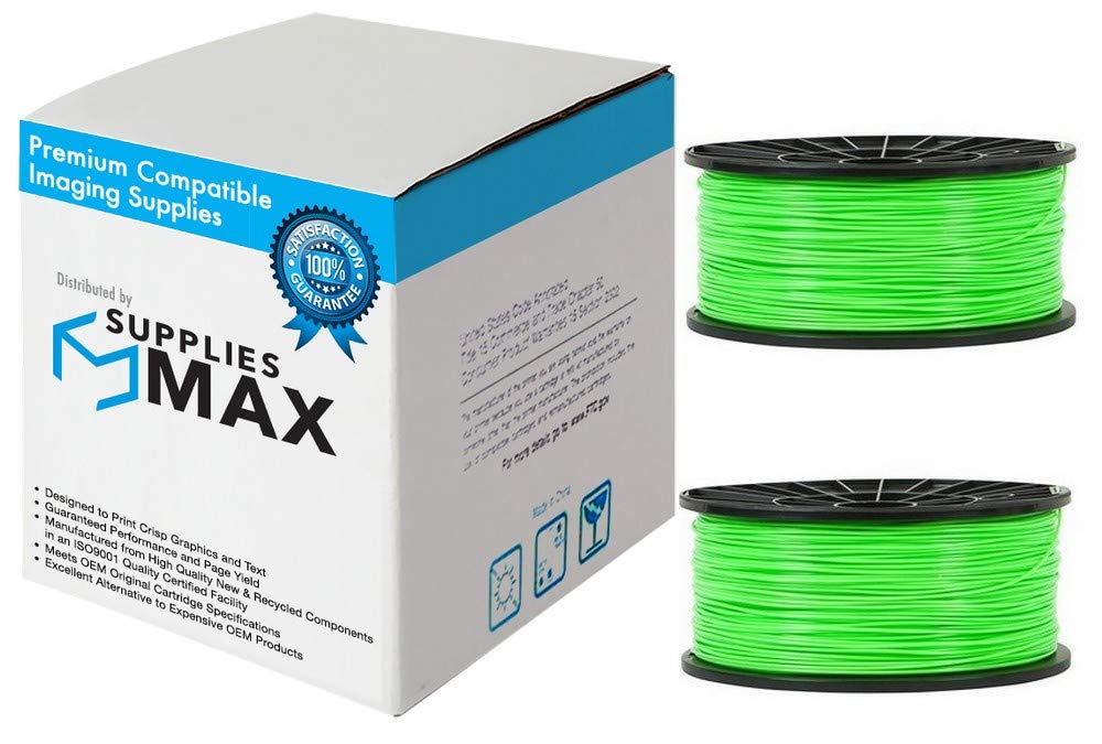 Premium PLA 3D Printer Filament 1.75mm - 1KG Spool (2 Pack), Green - High Quality Universal 3D Printing Material for Smooth Prints | Ideal for DIY Projects, Prototyping & Home Decor