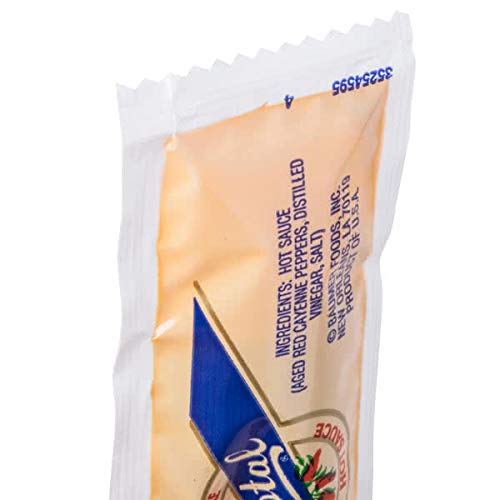 BWS Crystal 7 Gram Hot Sauce Portion Packets - Pack of 200 | Spicy Flavor Enhancer for Tacos, Wings & Snacks | Restaurant & Home Cooking Supplies