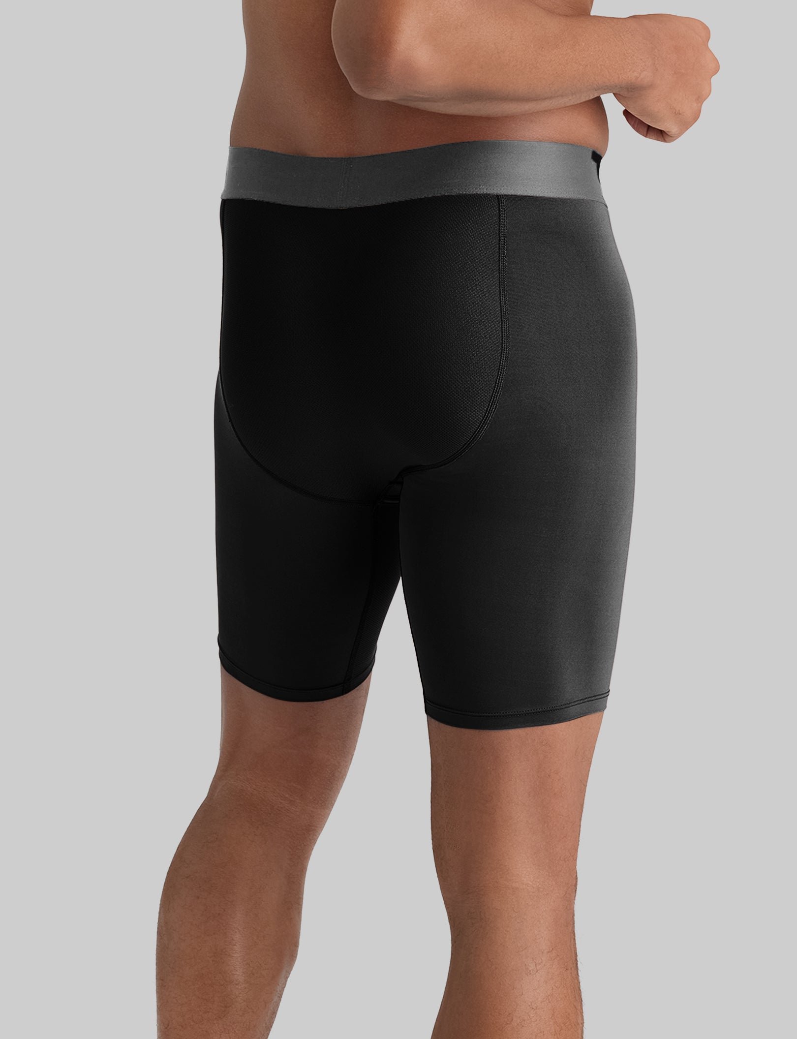 360° Comfort Sport Boxer Briefs for Men - 6 Pack (Black, Gray, Navy) - Moisture Wicking, Breathable Underwear for Gym, Running & Everyday Wear