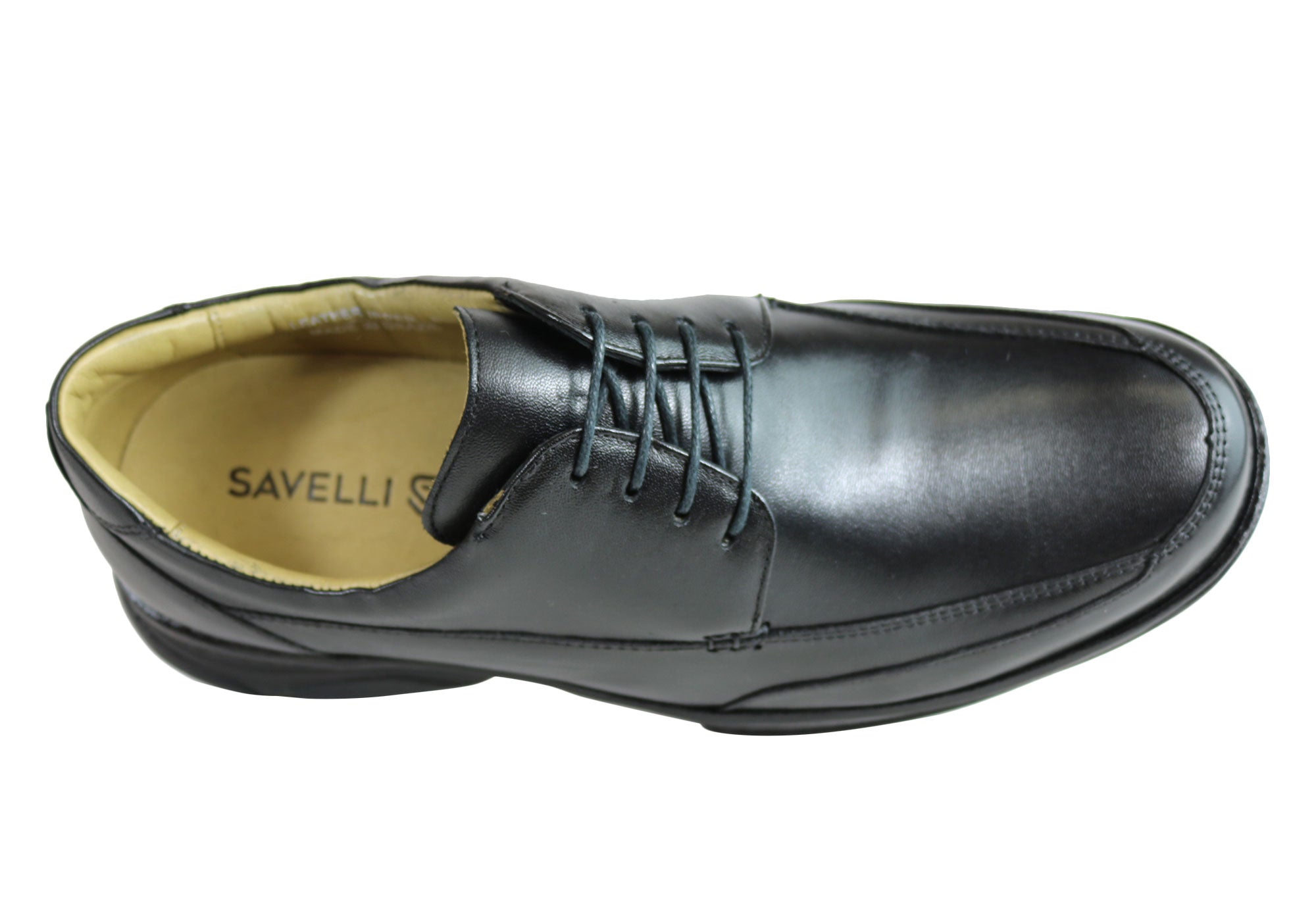 Savelli Angus Men's Comfortable Leather Lace-Up Dress Shoes - Handcrafted in Brazil - Perfect for Business, Office & Formal Occasions