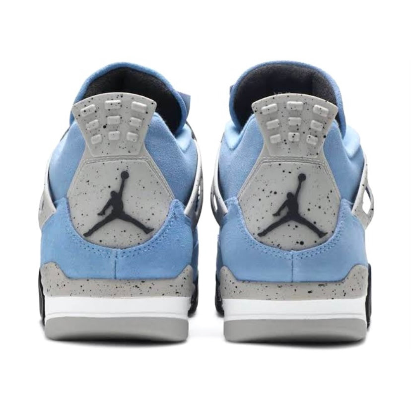 Air Jordan 4 Retro PS UNC University Blue Black Basketball Shoes - Men's Sneakers for Casual Wear & Street Style