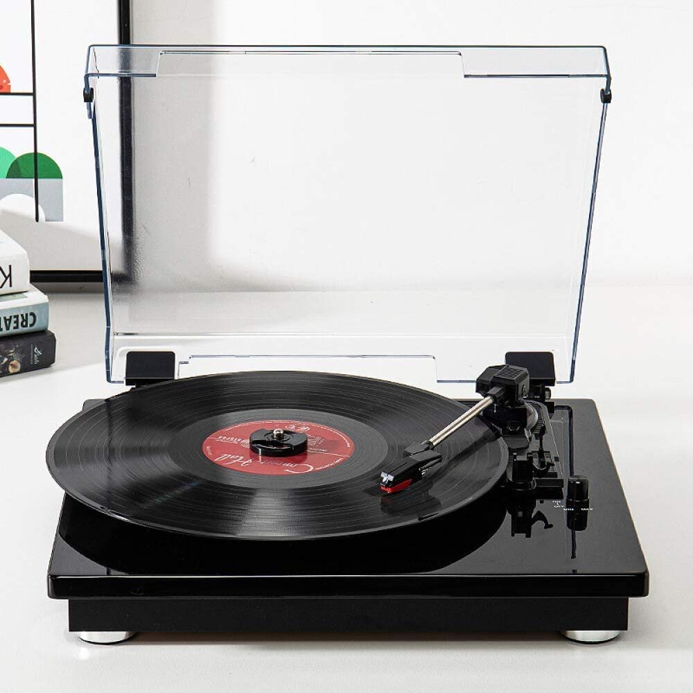 Premium High Fidelity Vinyl Turntable with Built-in Stereo Speakers | USB Recording for Vinyl to Digital Conversion | RCA Output & Aux Input Support | Perfect for Home Entertainment & Music Archiving