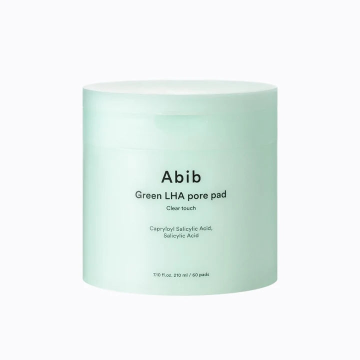 Abib Green LHA Pore Pad Clear Touch 210ml (60 Count) - Deep Cleansing Exfoliating Pads for Acne Prone Skin, Blackhead Removal & Pore Minimizing - Perfect for Daily Skincare Routine & Travel