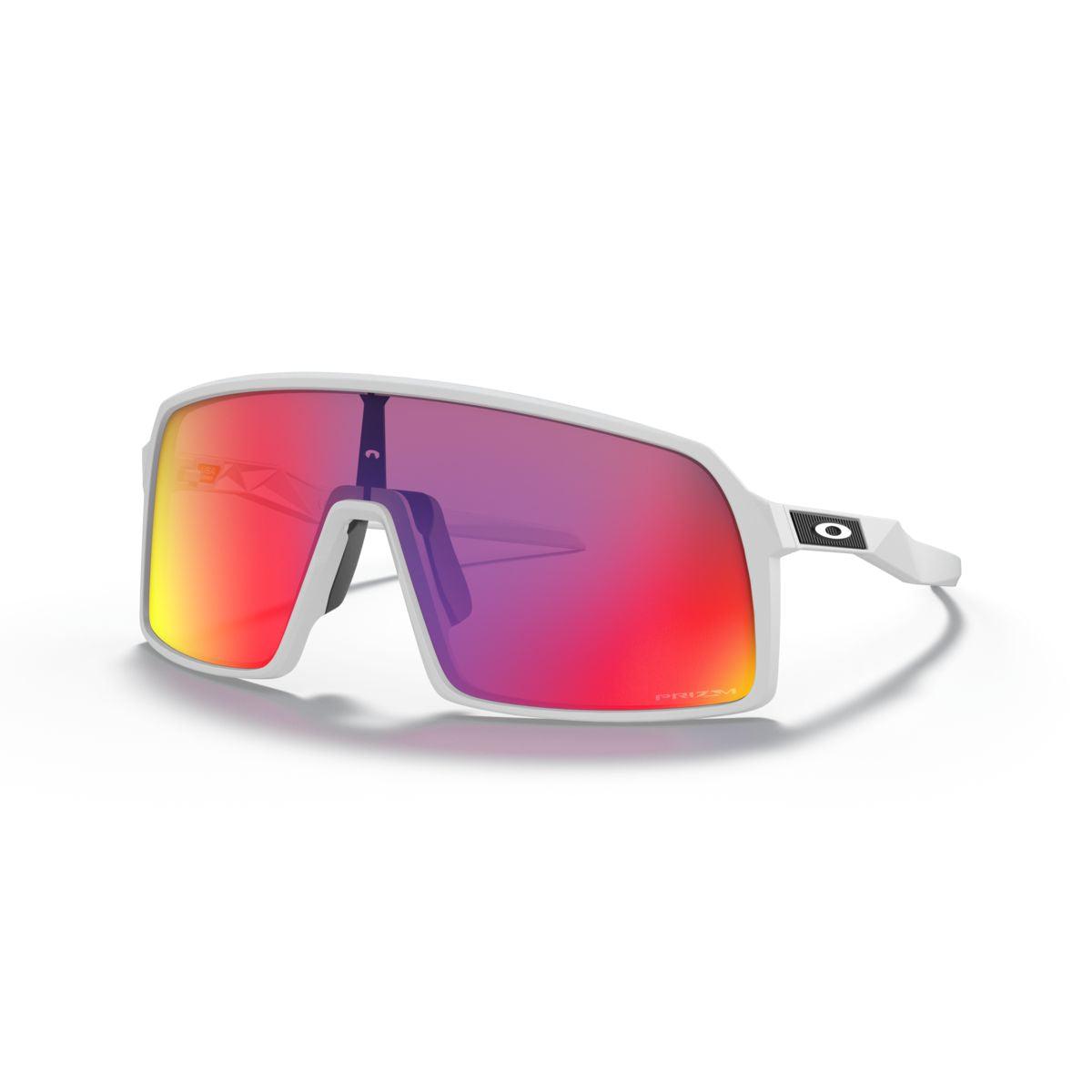 Oakley Sutro Sunglasses for Low Bridge Fit - Matte White Frame with Prizm Road Lens (0OO9406A 940603) - Perfect for Cycling, Running & Outdoor Sports