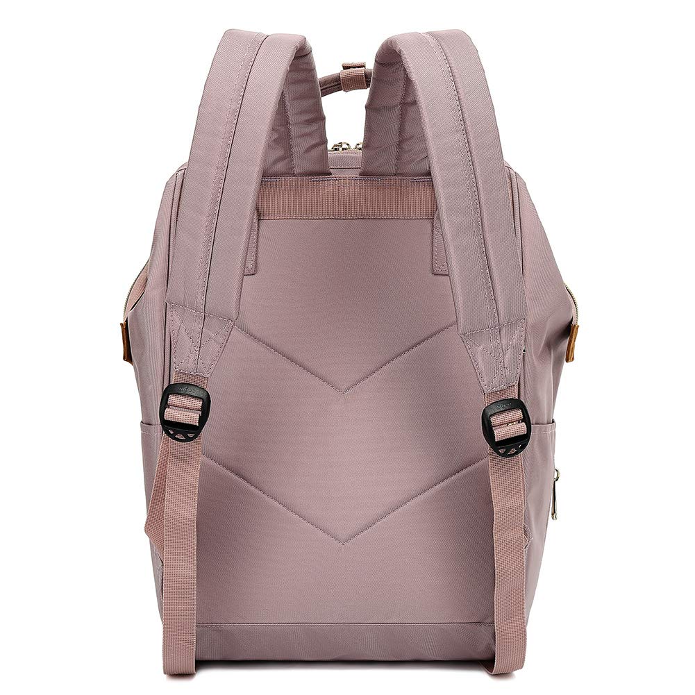 Bebamour 15.6 Inch Waterproof Laptop Backpack for Women & Men - Lightweight Travel Rucksack with USB Charging Port, College Business Backpack - Perfect for Commuting, Work, School & Airplane Travel (Pink)