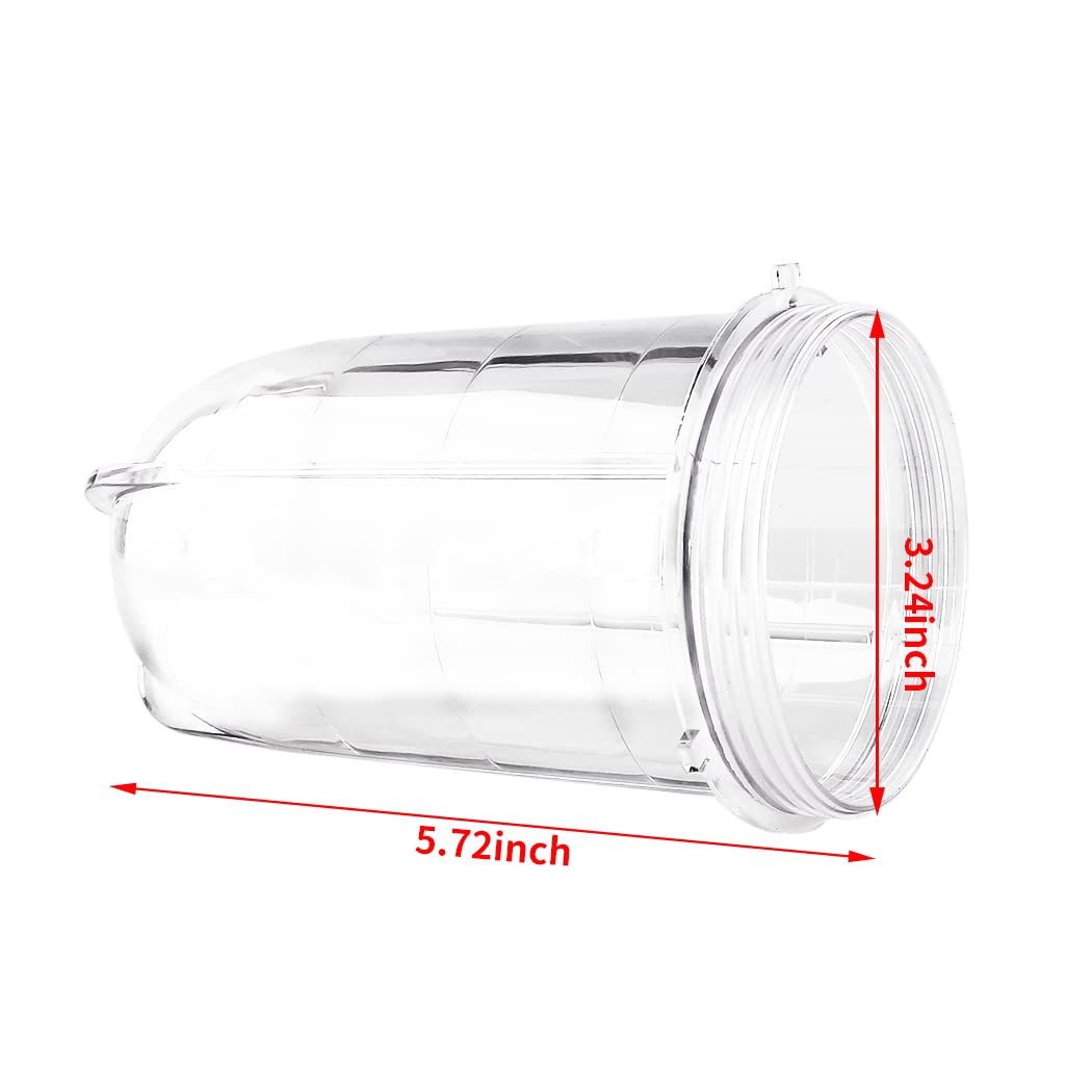 Anbige Replacement Cups for Magic Bullet Blender - Compatible with MB1001 250W Juicer (2 Tall Cups) - Perfect for Smoothies, Shakes & Food Prep