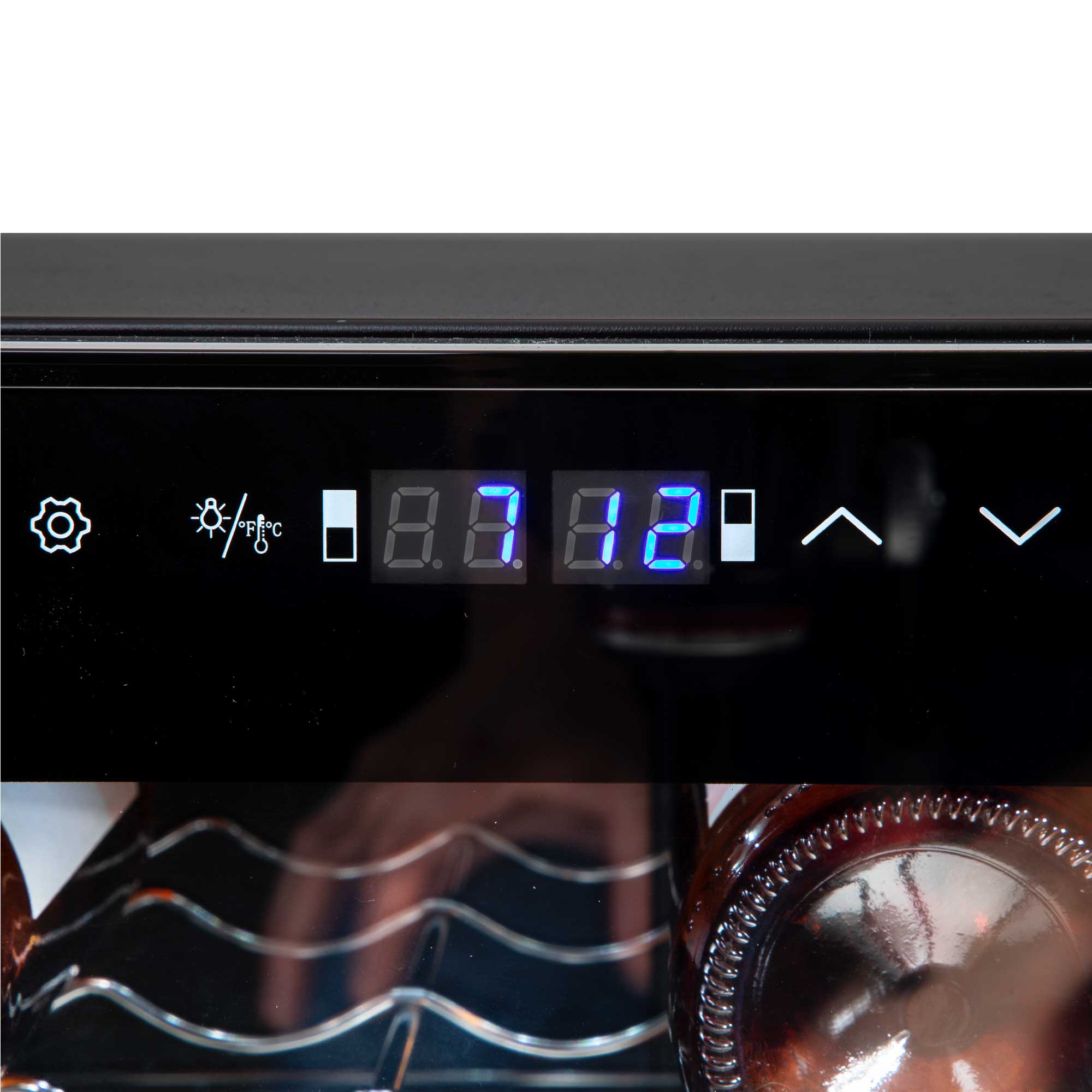 Baridi 52 Bottle Dual Zone Wine Cooler Refrigerator with Touch Controls & LED Display - Black (DH236) - Perfect for Home Bars, Restaurants, and Wine Cellars